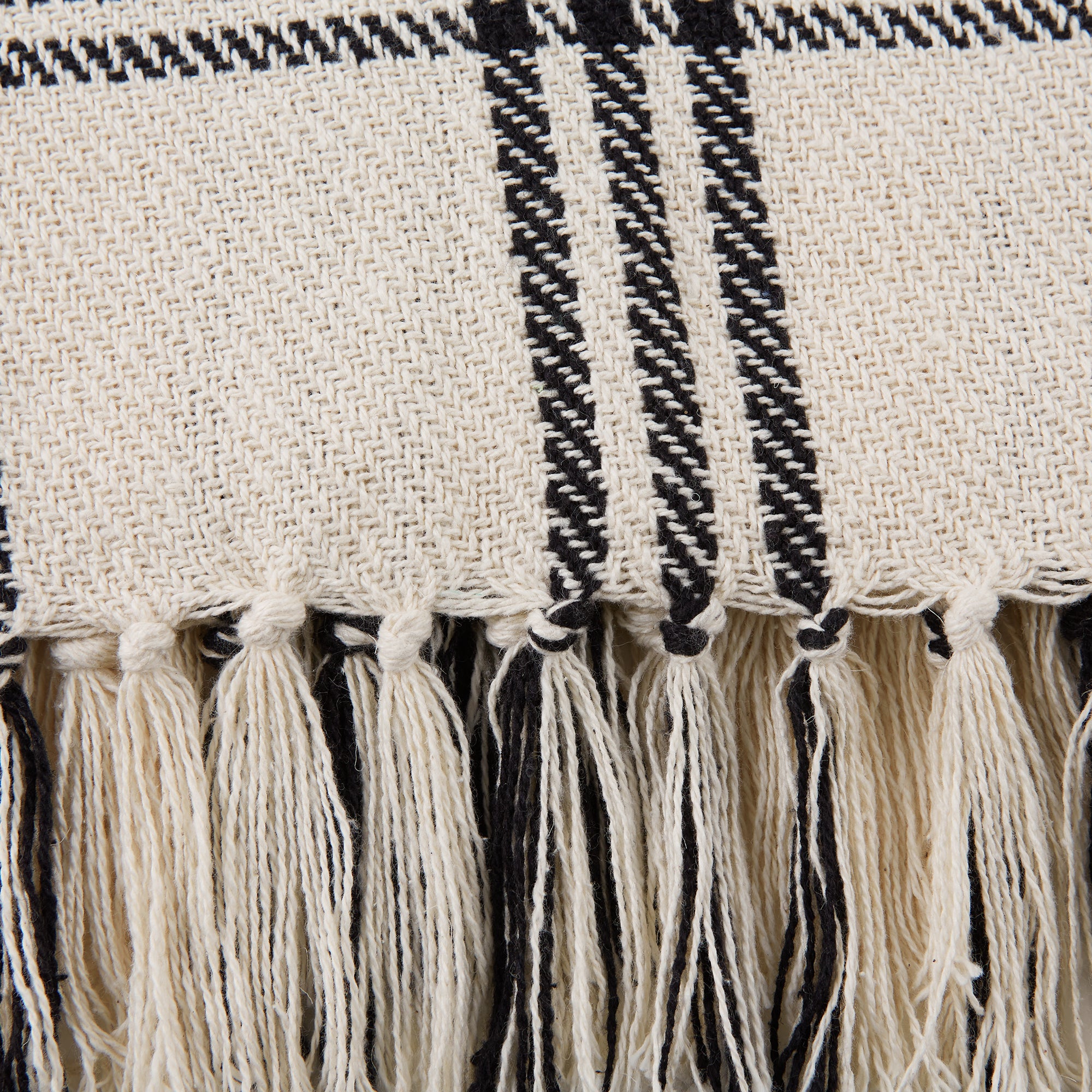 Black Modern Farmhouse Plaid Throw