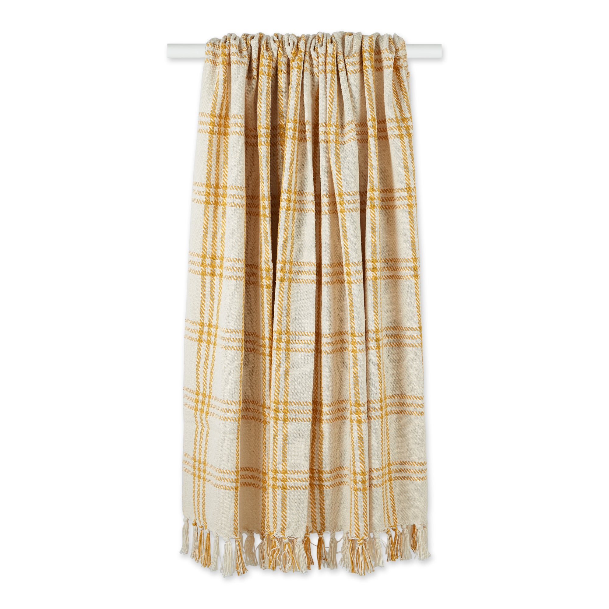 Honey Gold Modern Farmhouse Plaid Throw