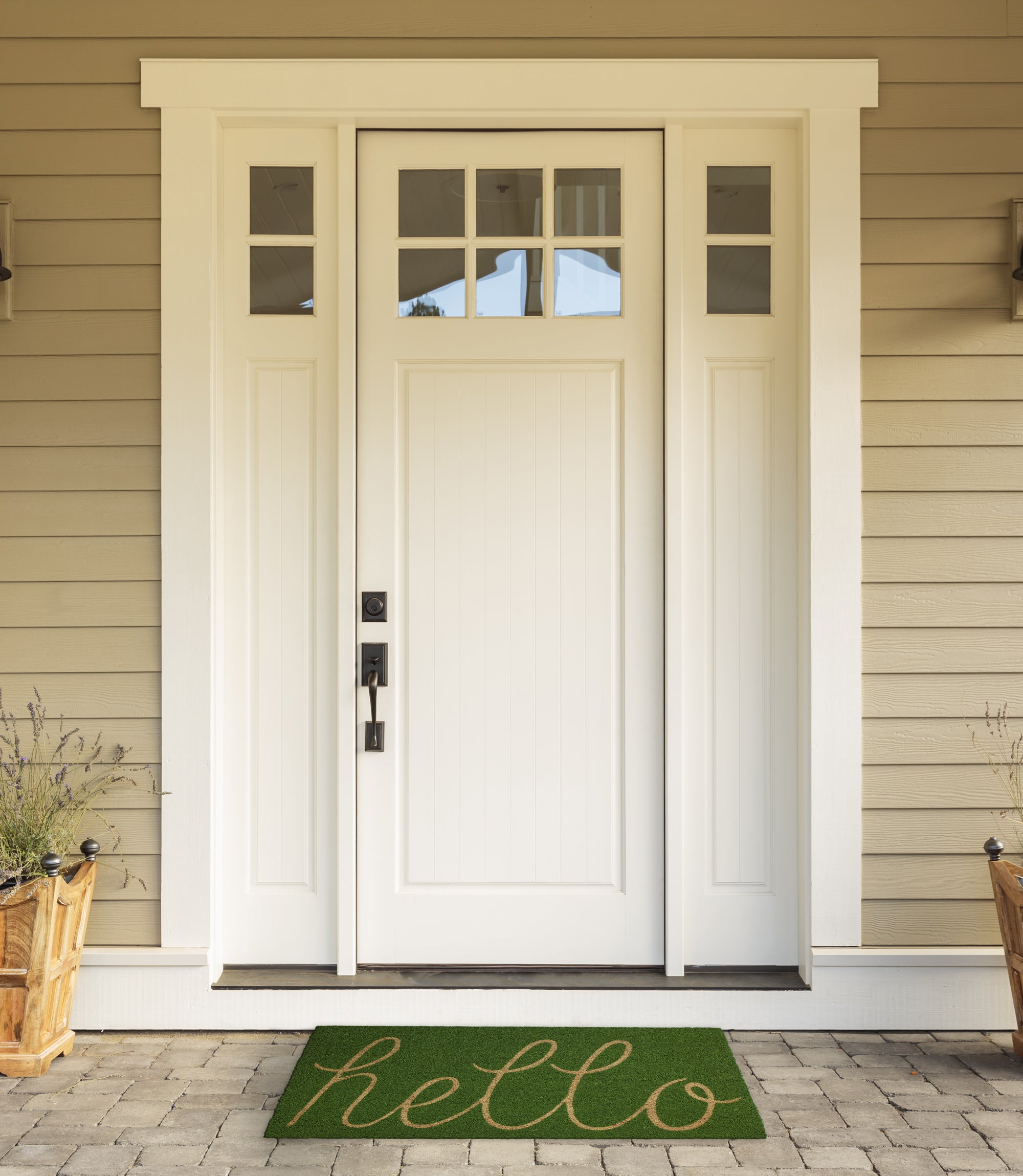 DII Hello Coir PVC-Backed Non-Slip Doormat