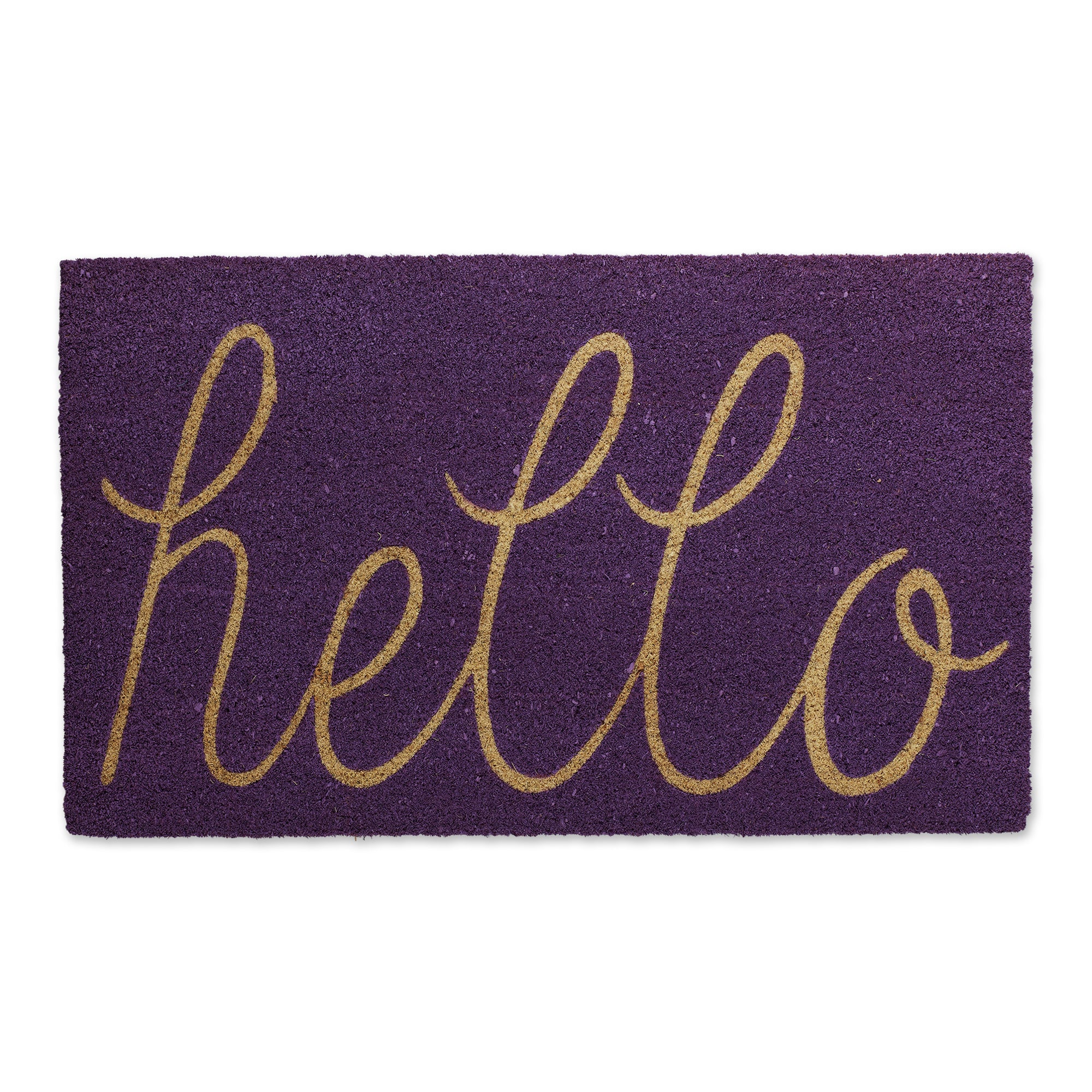 DII Hello Coir PVC-Backed Non-Slip Doormat