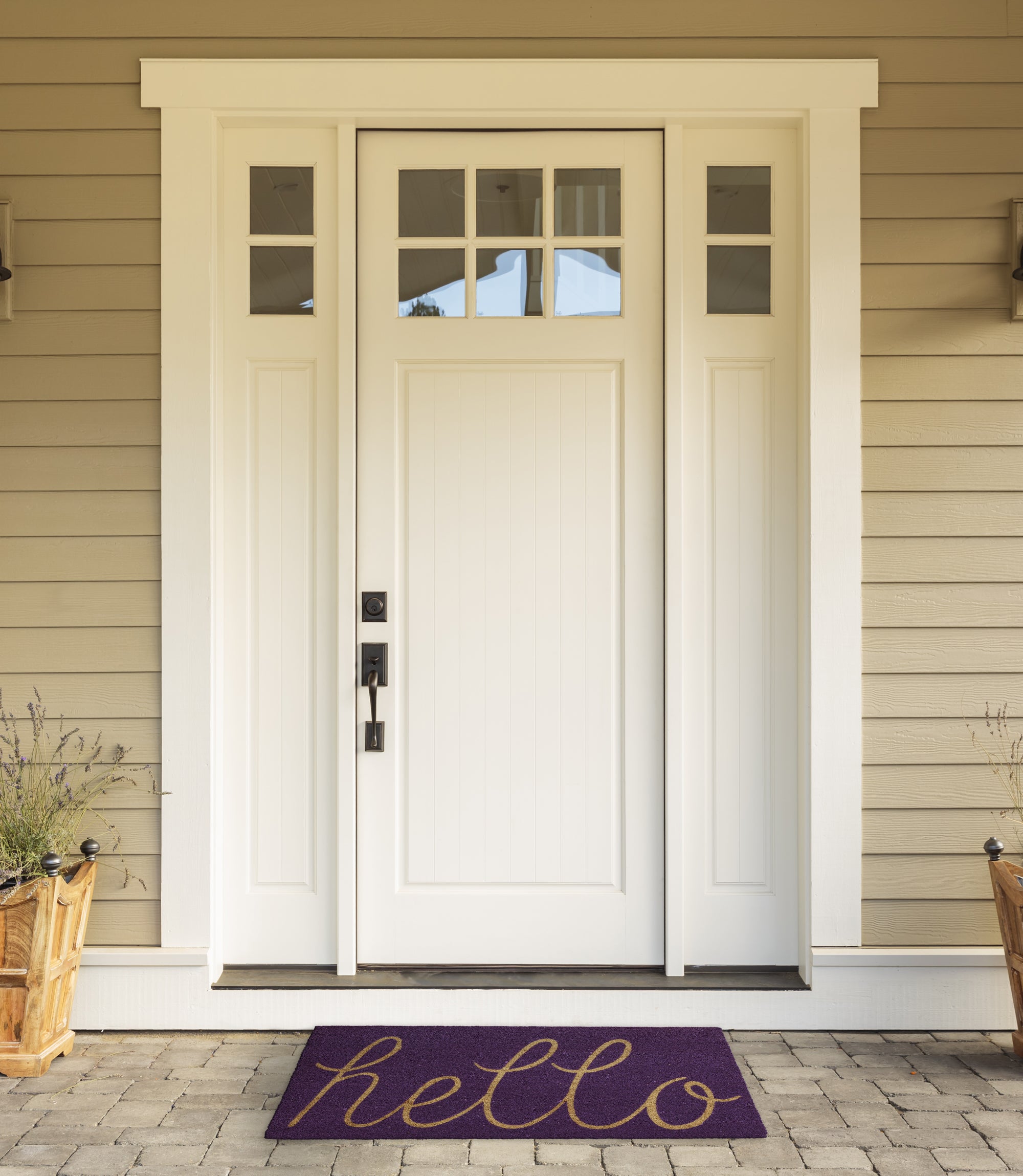 DII Hello Coir PVC-Backed Non-Slip Doormat
