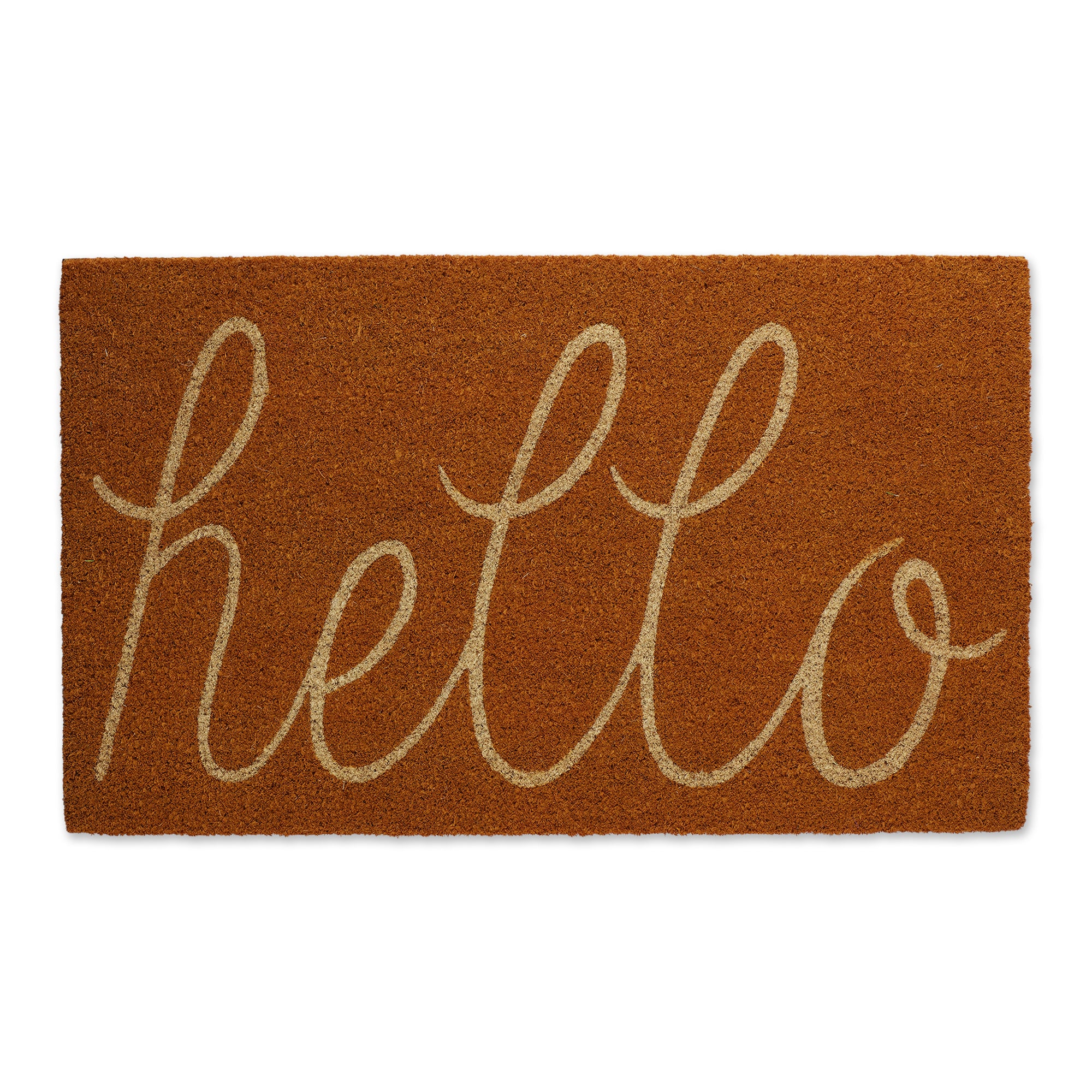 DII Hello Coir PVC-Backed Non-Slip Doormat