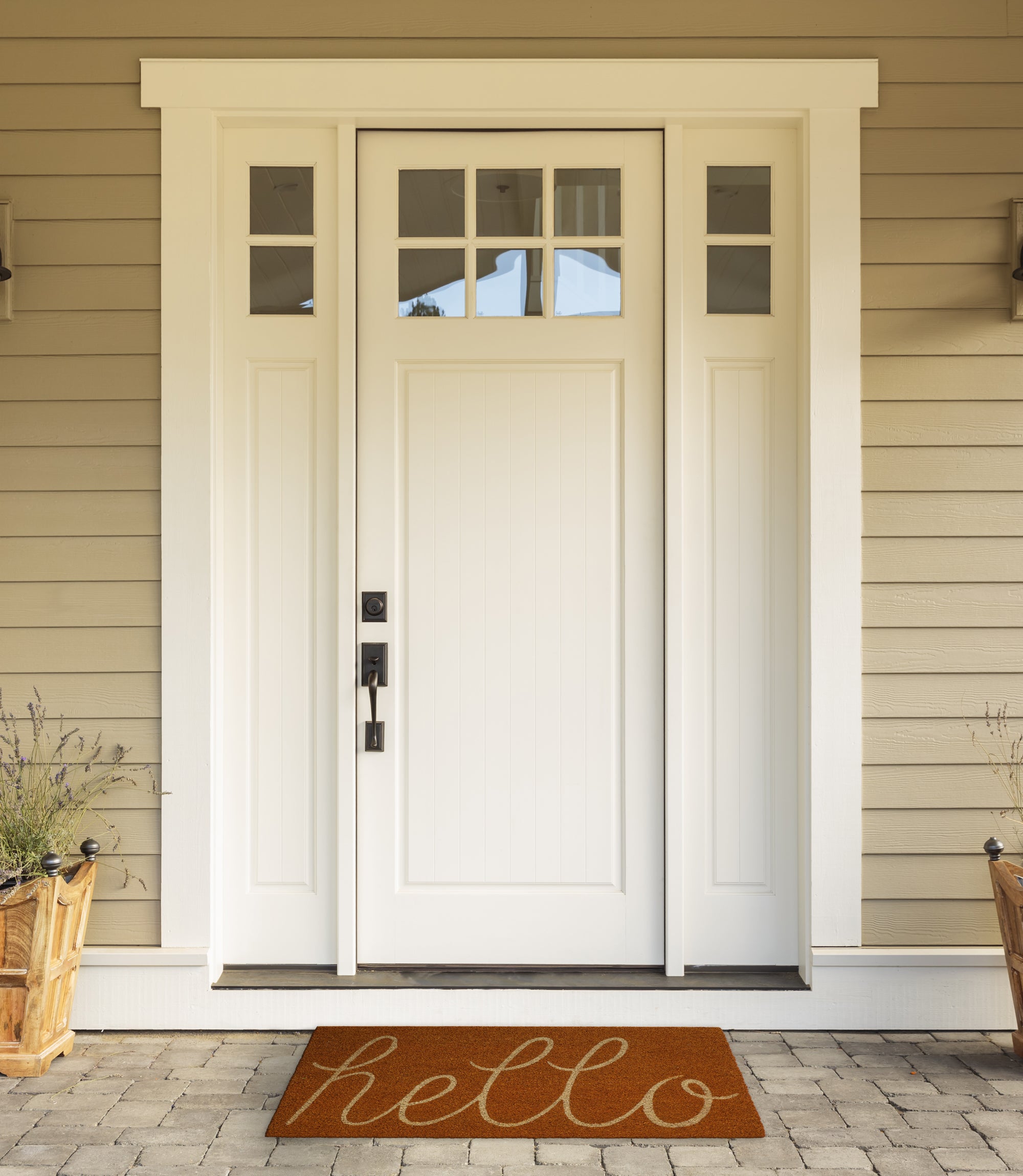 DII Hello Coir PVC-Backed Non-Slip Doormat