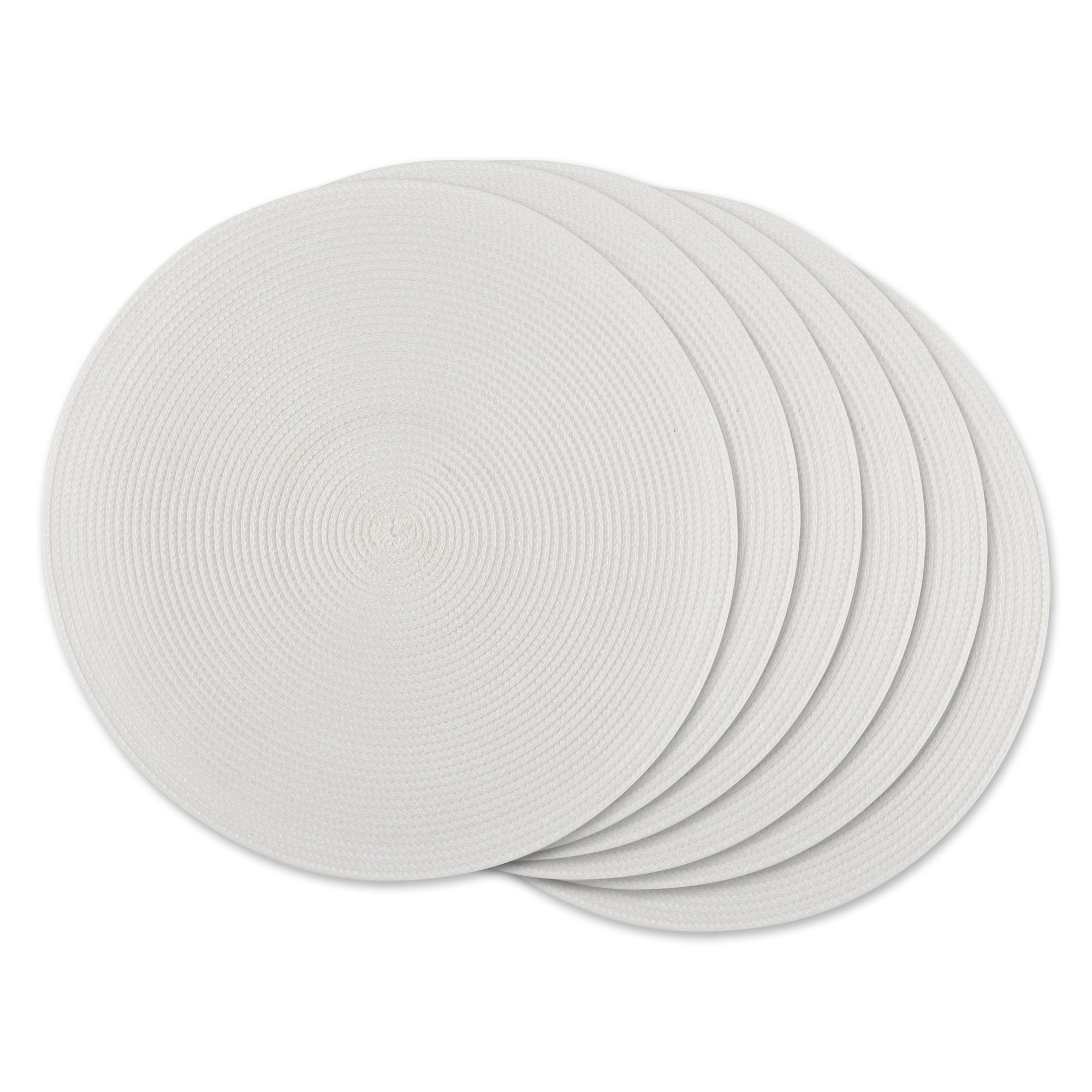 DII Round Polypropylene Woven Placemat 6-Piece Set