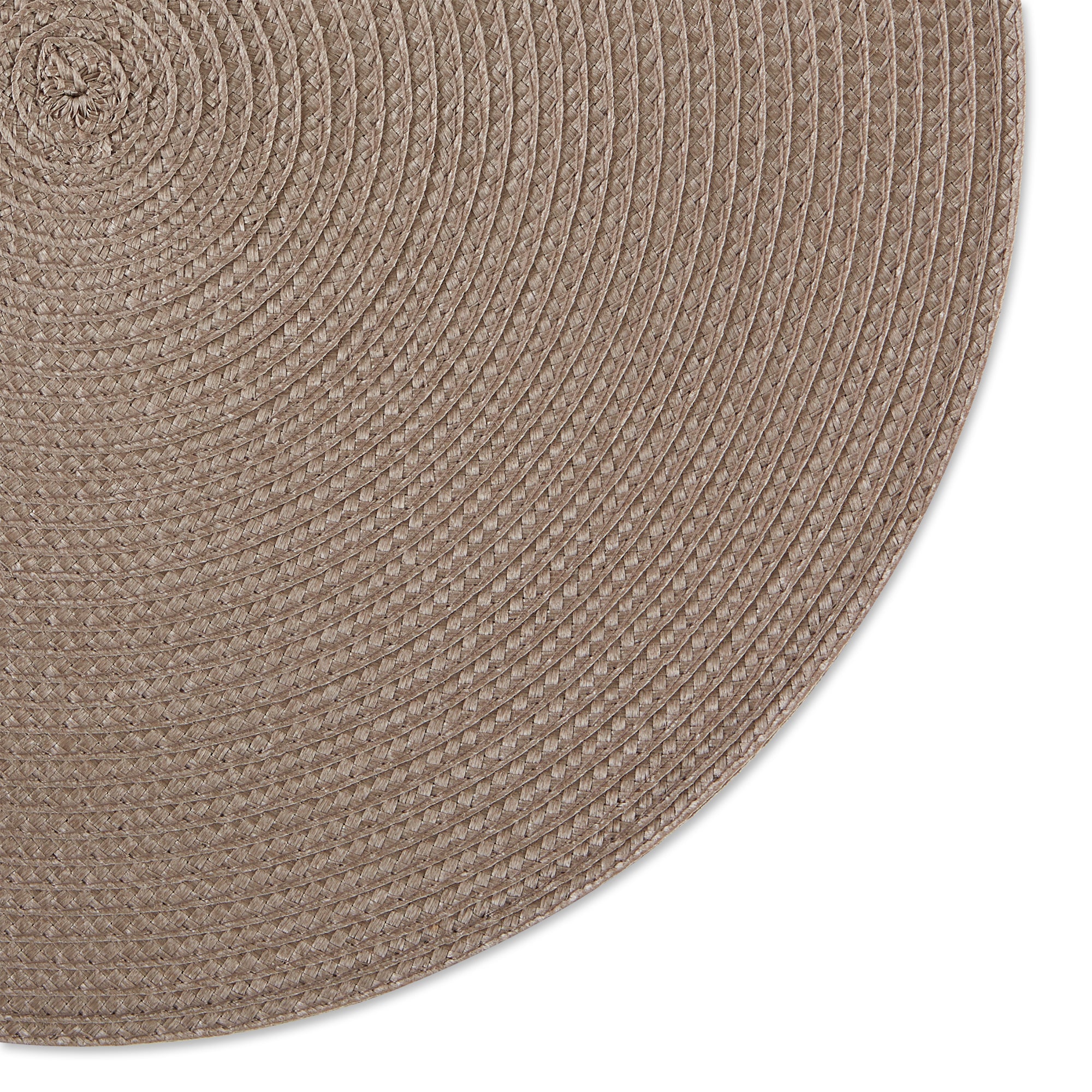 DII Round Polypropylene Woven Placemat 6-Piece Set