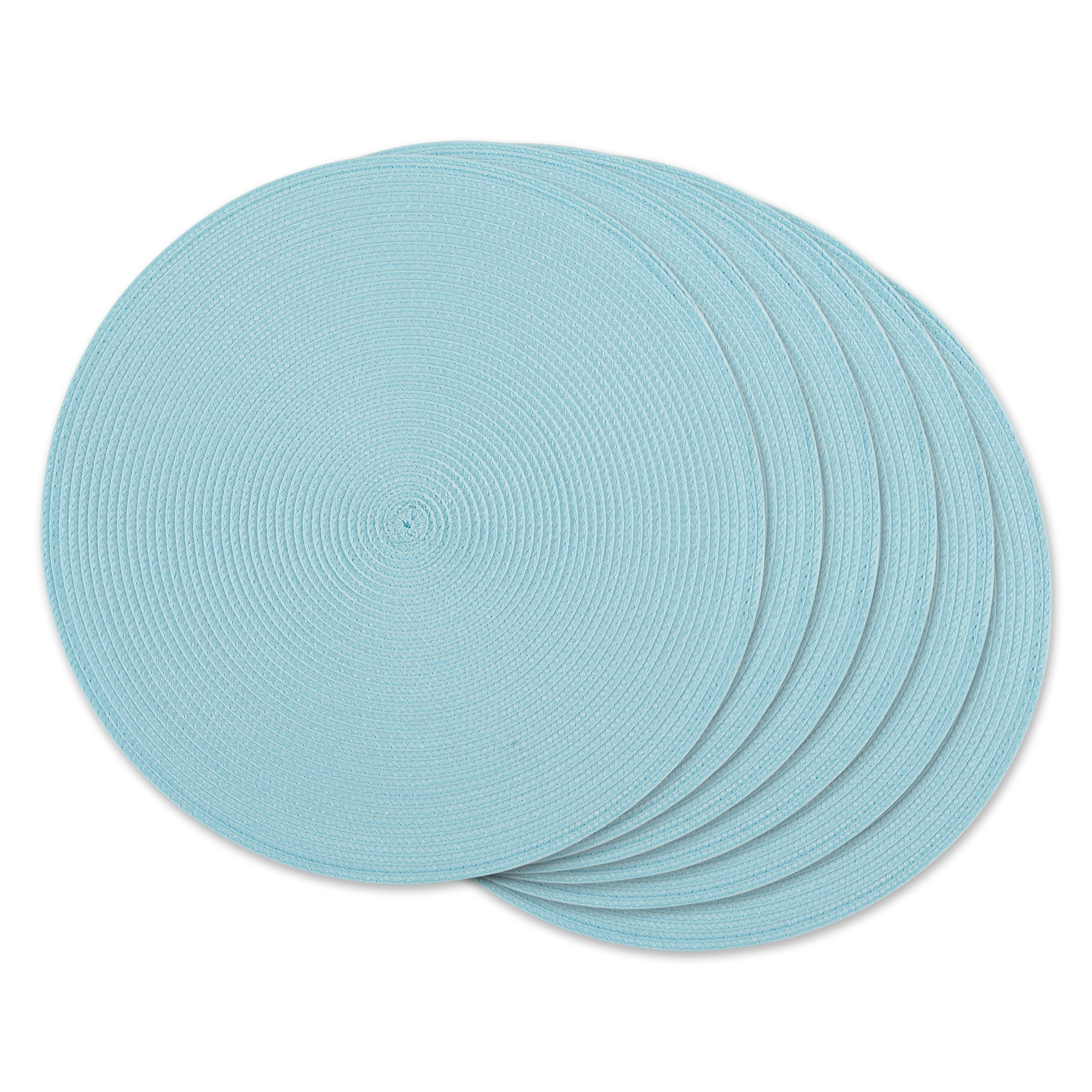 DII Round Polypropylene Woven Placemat 6-Piece Set