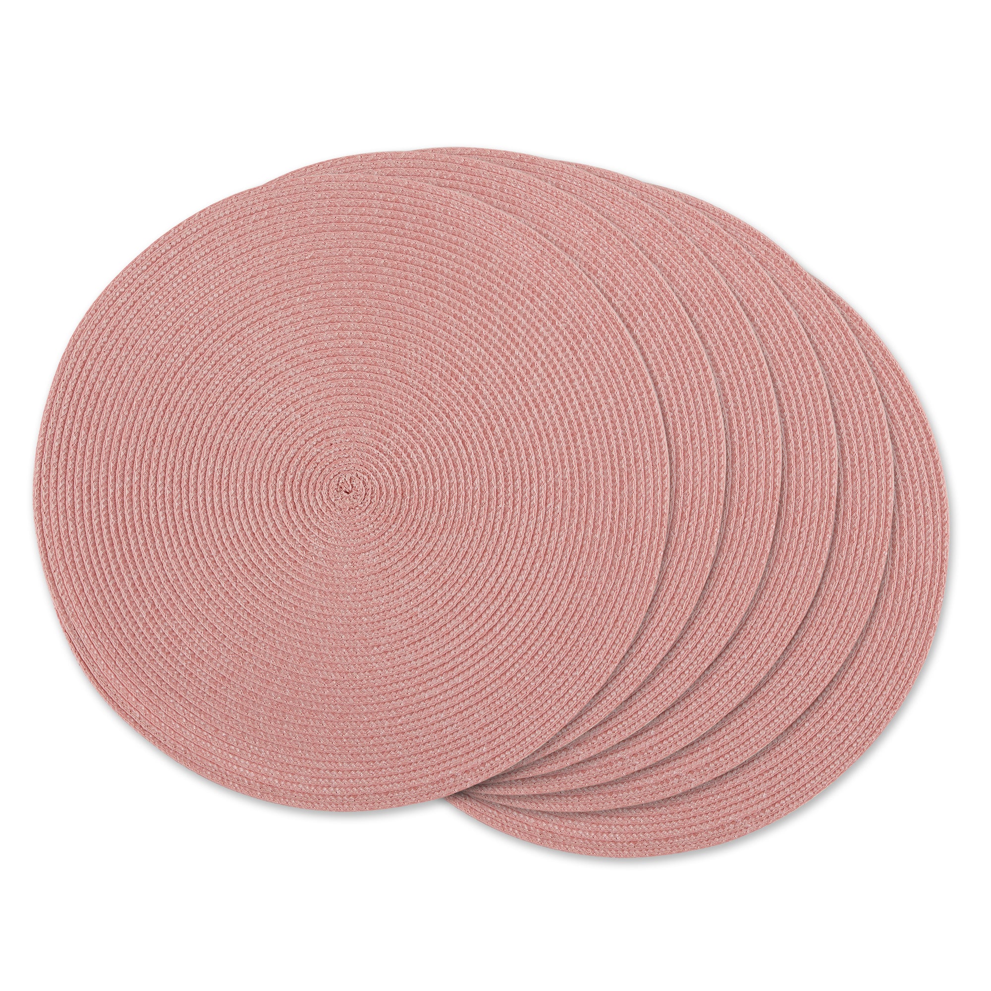 DII Round Polypropylene Woven Placemat 6-Piece Set