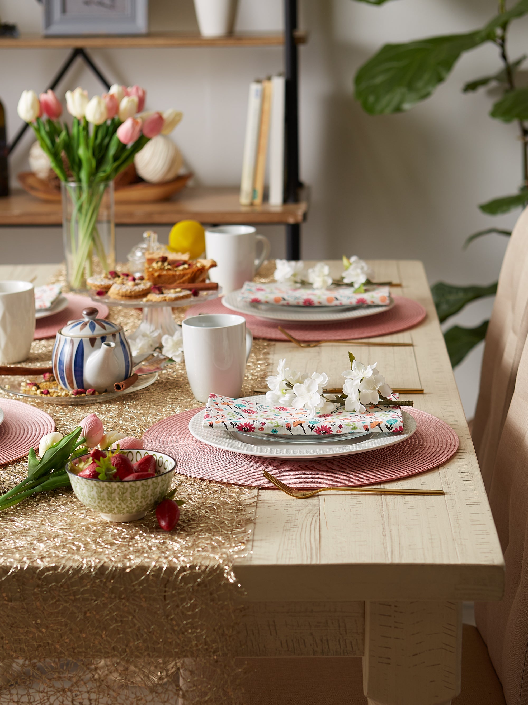 DII Round Polypropylene Woven Placemat 6-Piece Set