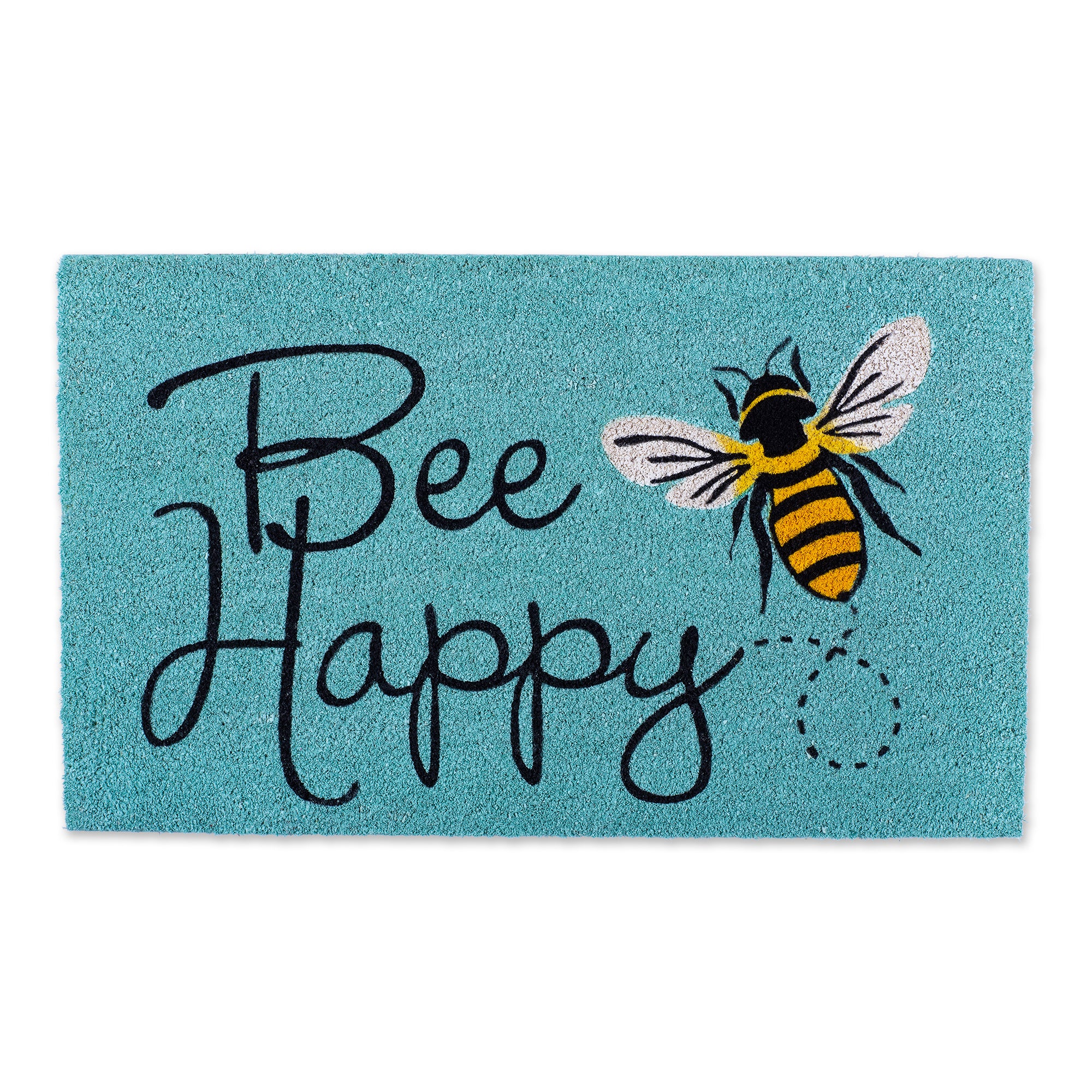 DII Bee Happy Doormat, Non-Slip PVC Backing