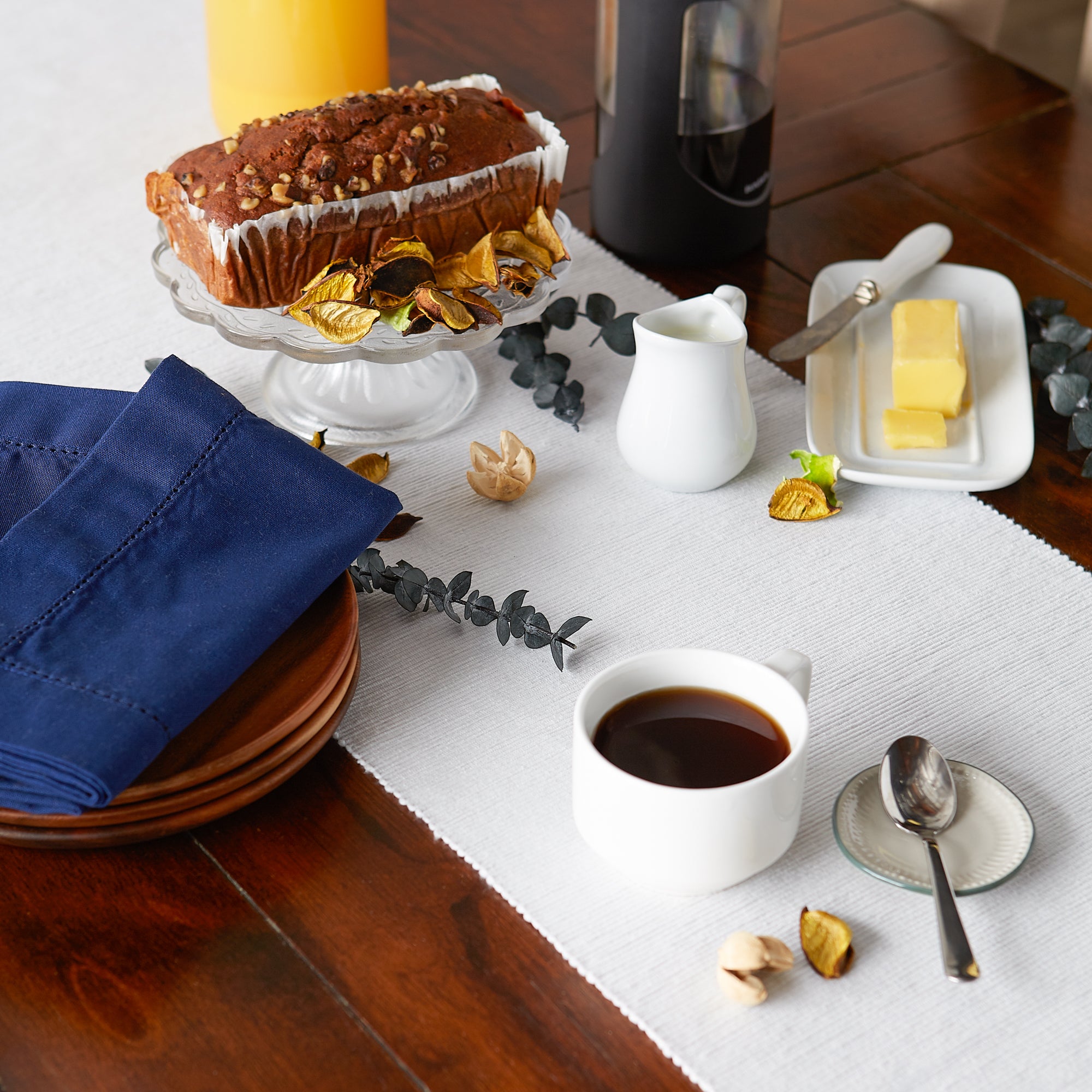 DII Eco-Friendly Chambray Fine Ribbed Table Runner