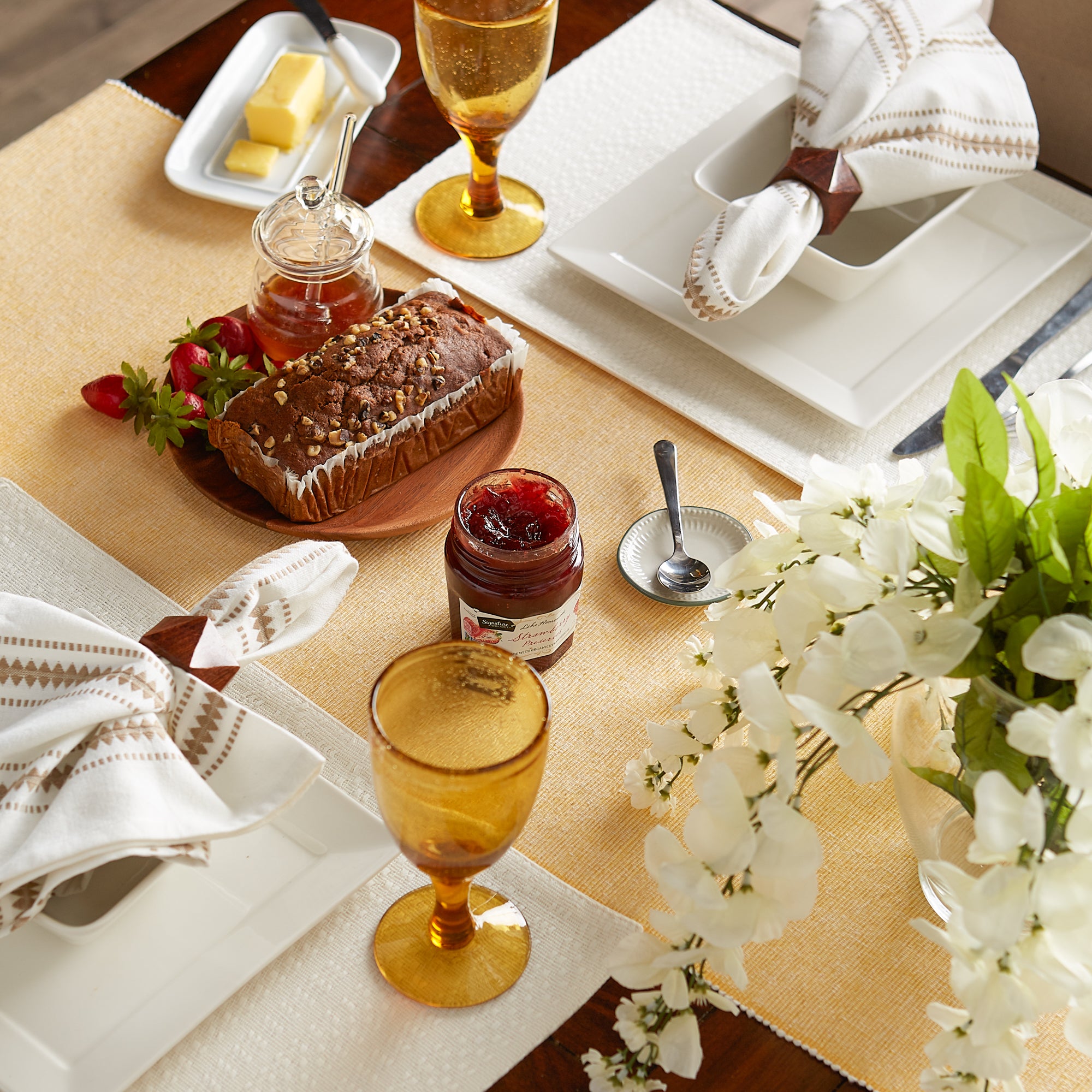 DII Eco-Friendly Chambray Fine Ribbed Table Runner
