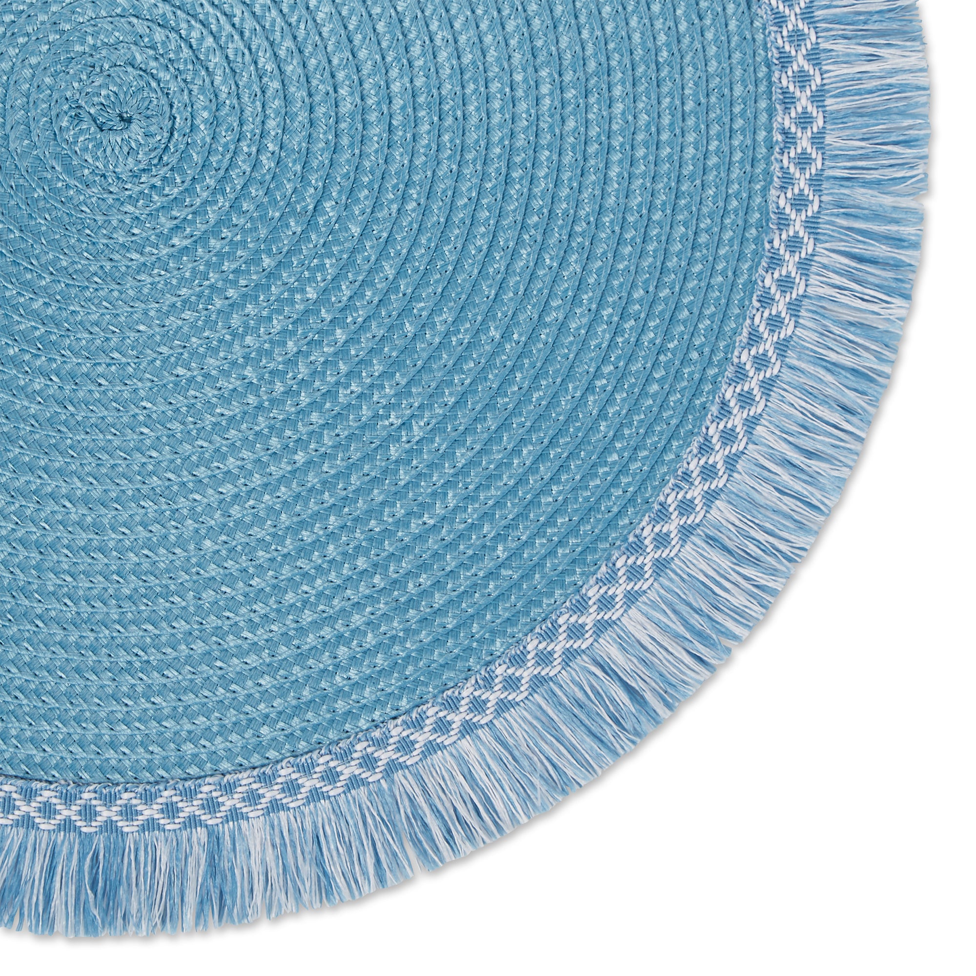 DII Round Fringed Polypropylene Placemat 6-Piece Set