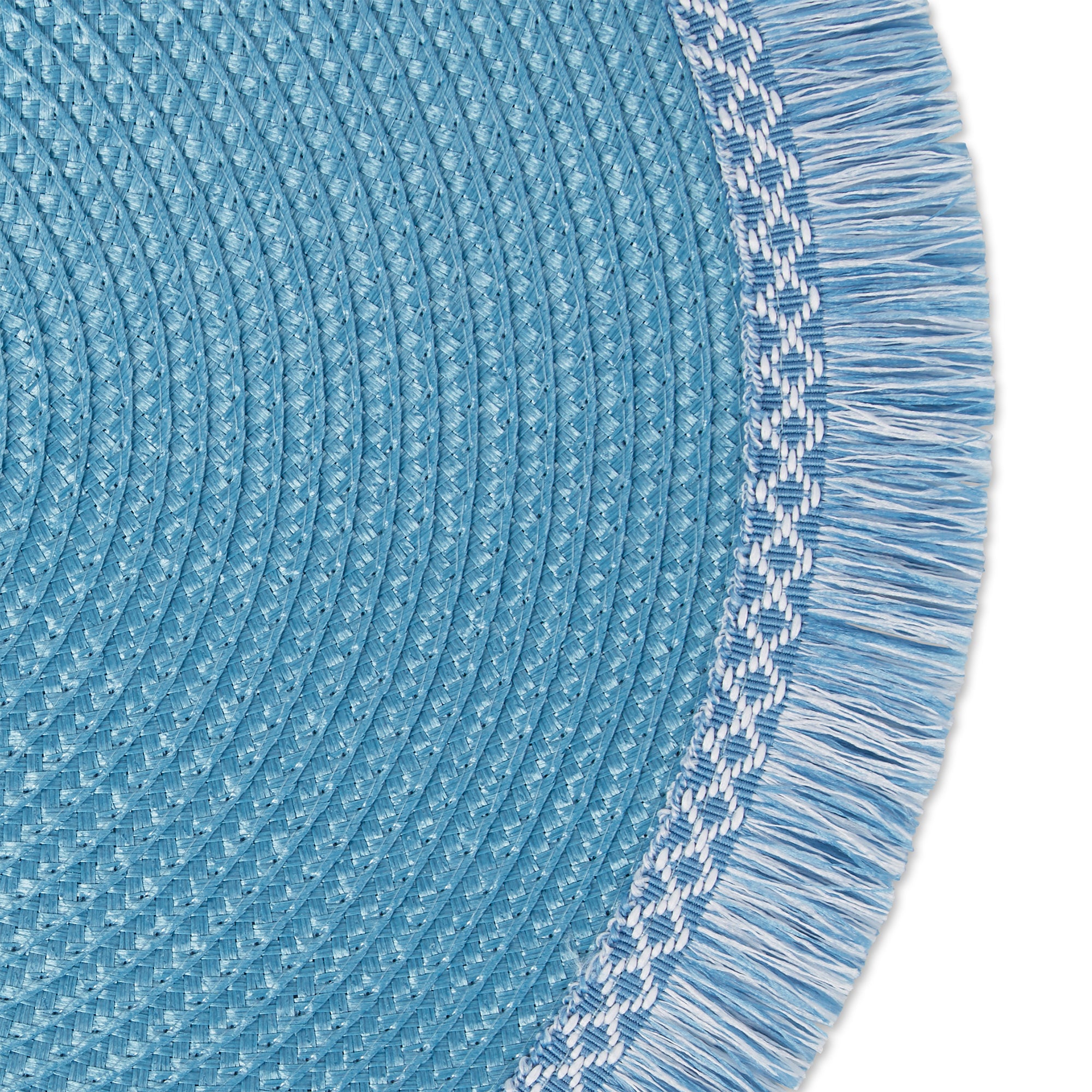 DII Round Fringed Polypropylene Placemat 6-Piece Set