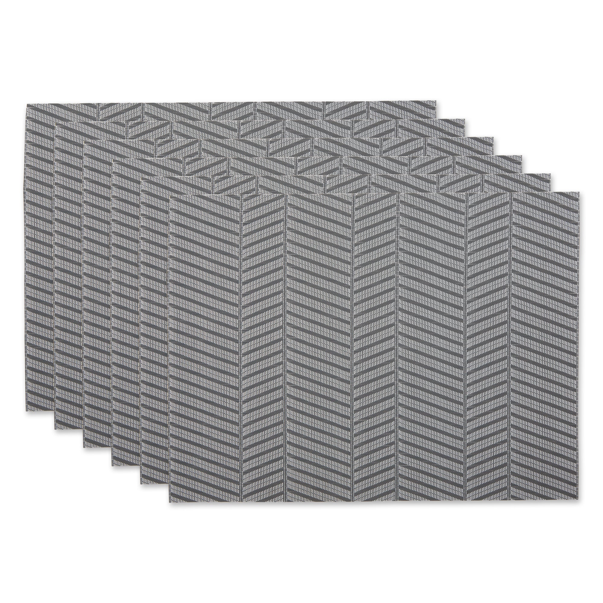 DII Textured Twill Weave PVC Placemat 6-Piece Set