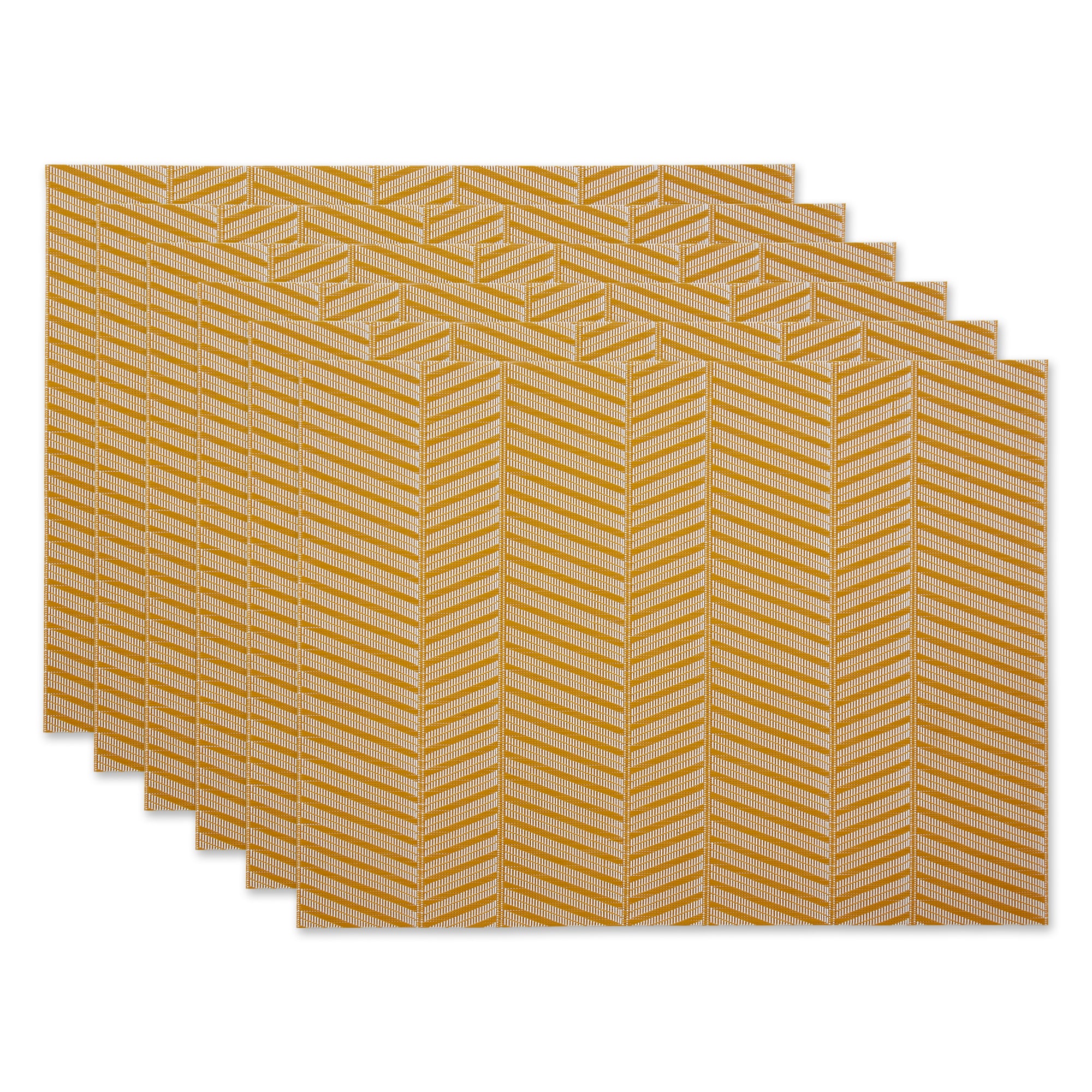 DII Textured Twill Weave PVC Placemat 6-Piece Set