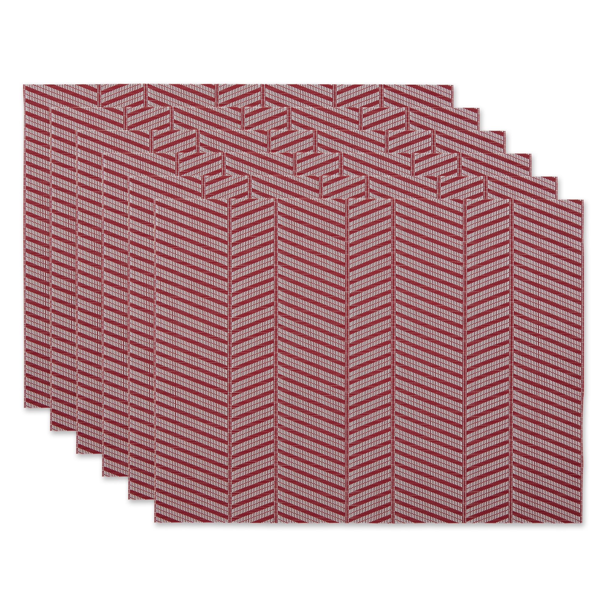 DII Textured Twill Weave PVC Placemat 6-Piece Set