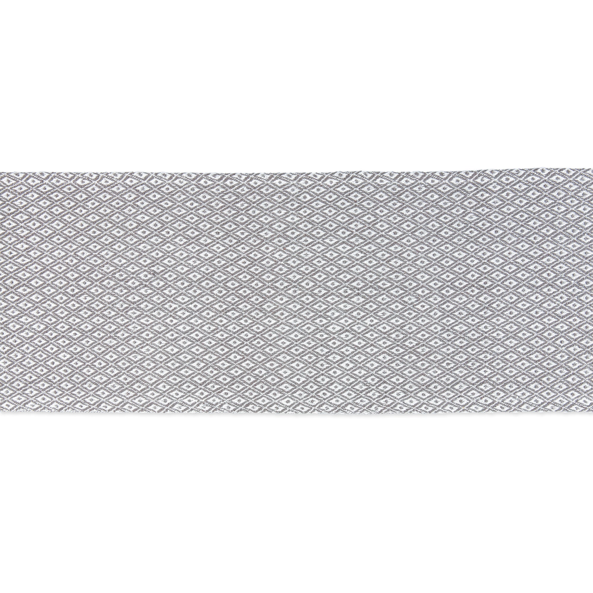 DII Mini Diamond Jacquard Fringe Cotton Table Runner