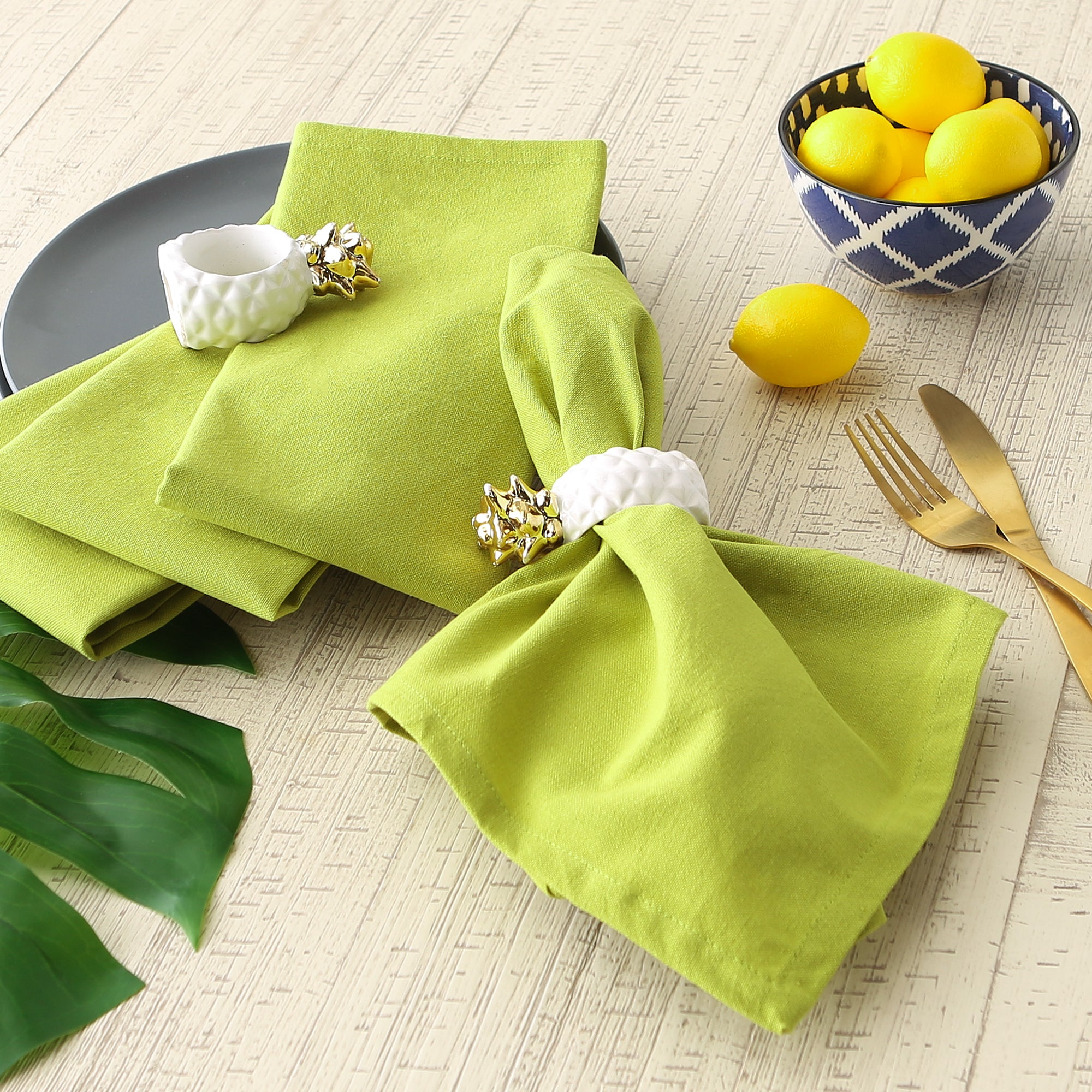 DII Solid Cotton Dinner Napkin 6-Piece Set