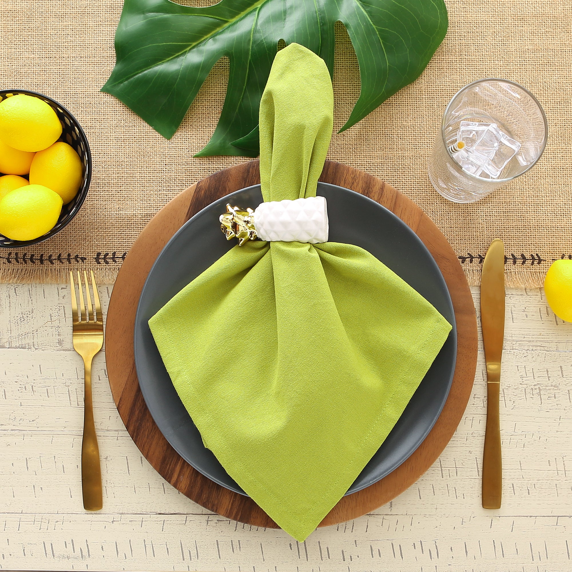 DII Solid Cotton Dinner Napkin 6-Piece Set