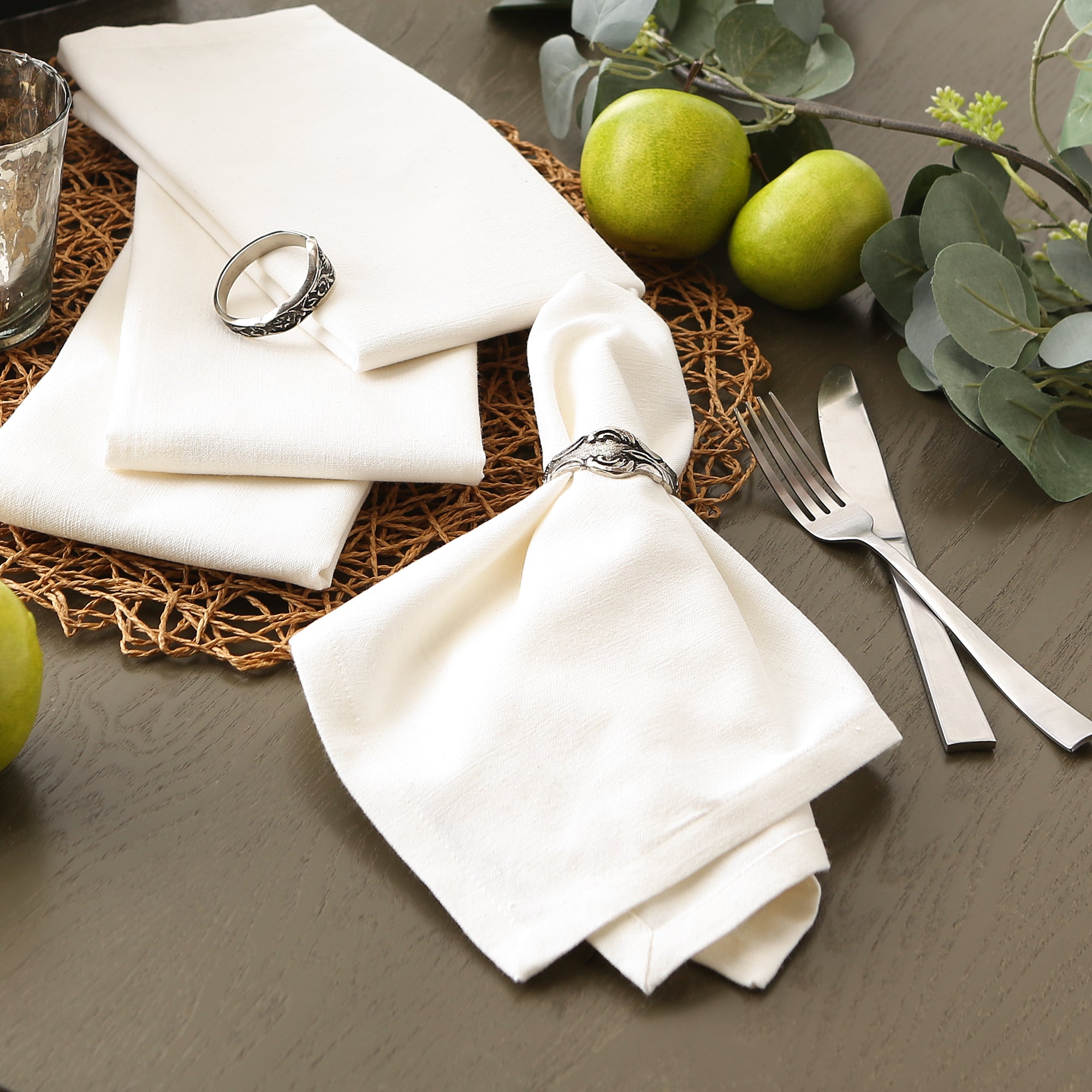 DII Solid Cotton Dinner Napkin 6-Piece Set