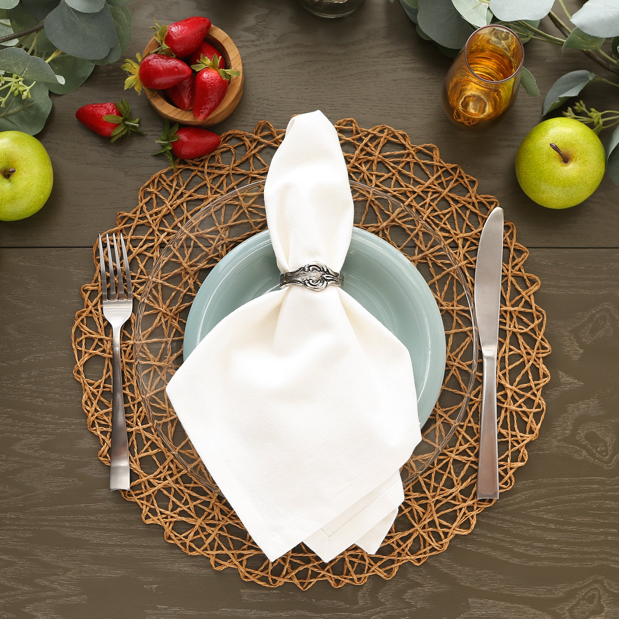 DII Solid Cotton Dinner Napkin 6-Piece Set