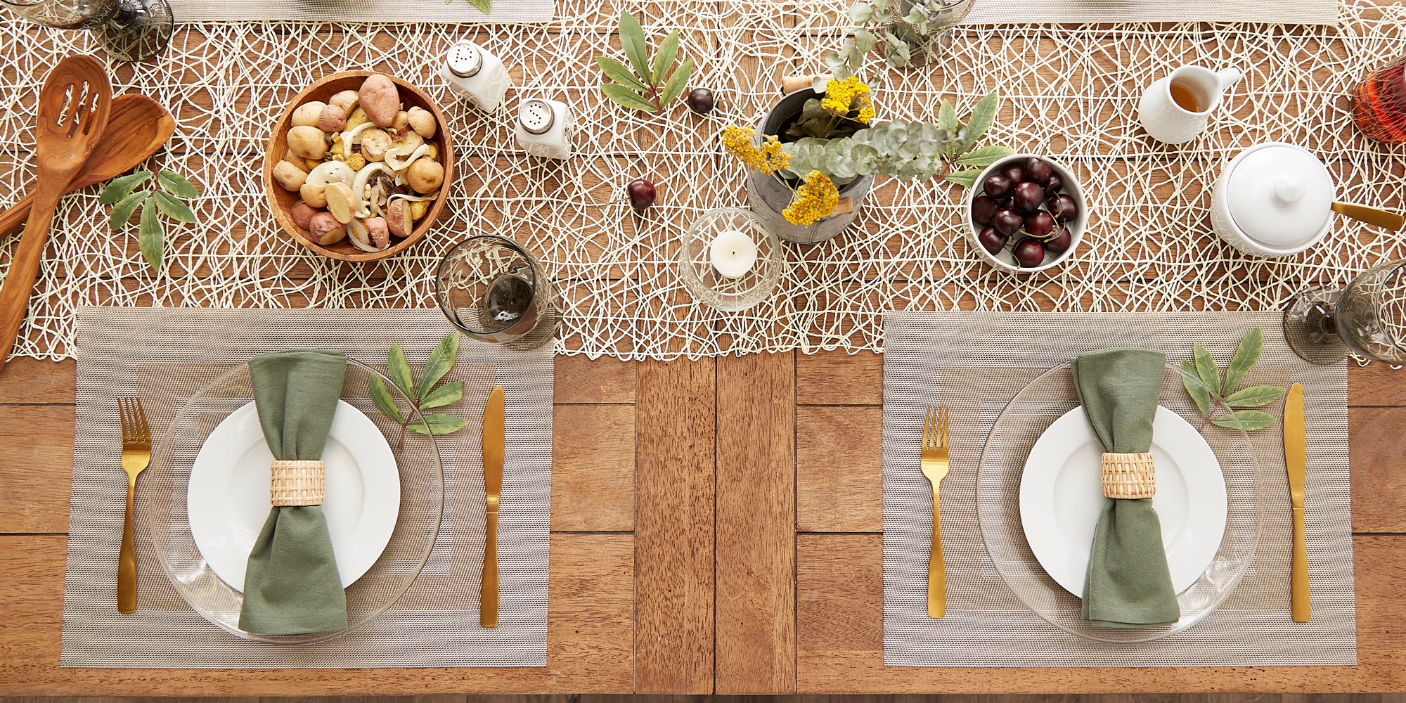 DII Stone PVC Doubleframe Woven Placemat 6-Piece Set