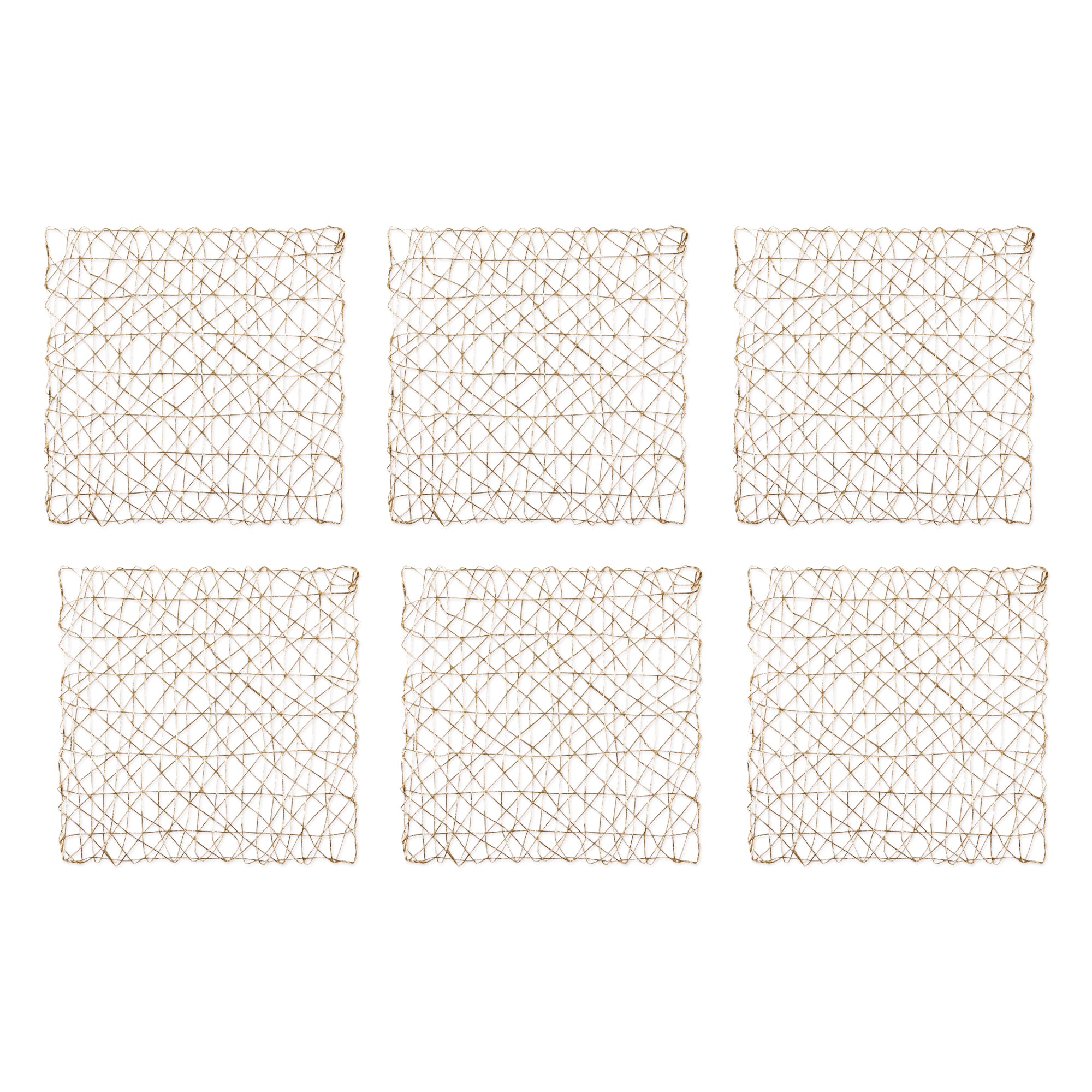 DII Woven Paper Square Placemat 6-Piece Set