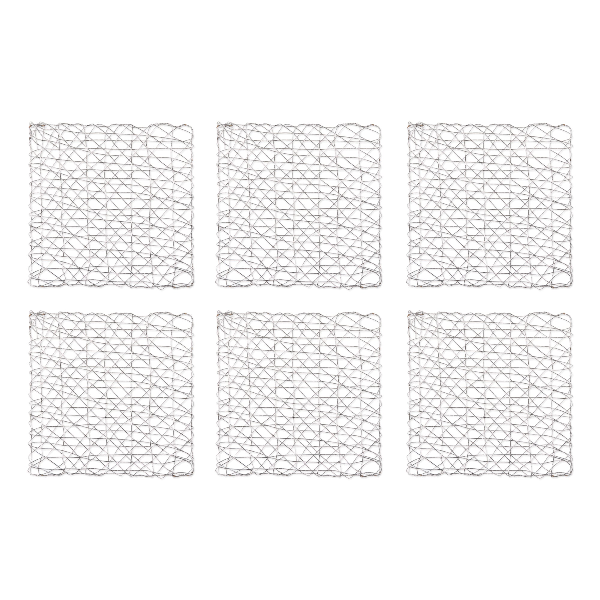 DII Woven Paper Square Placemat 6-Piece Set