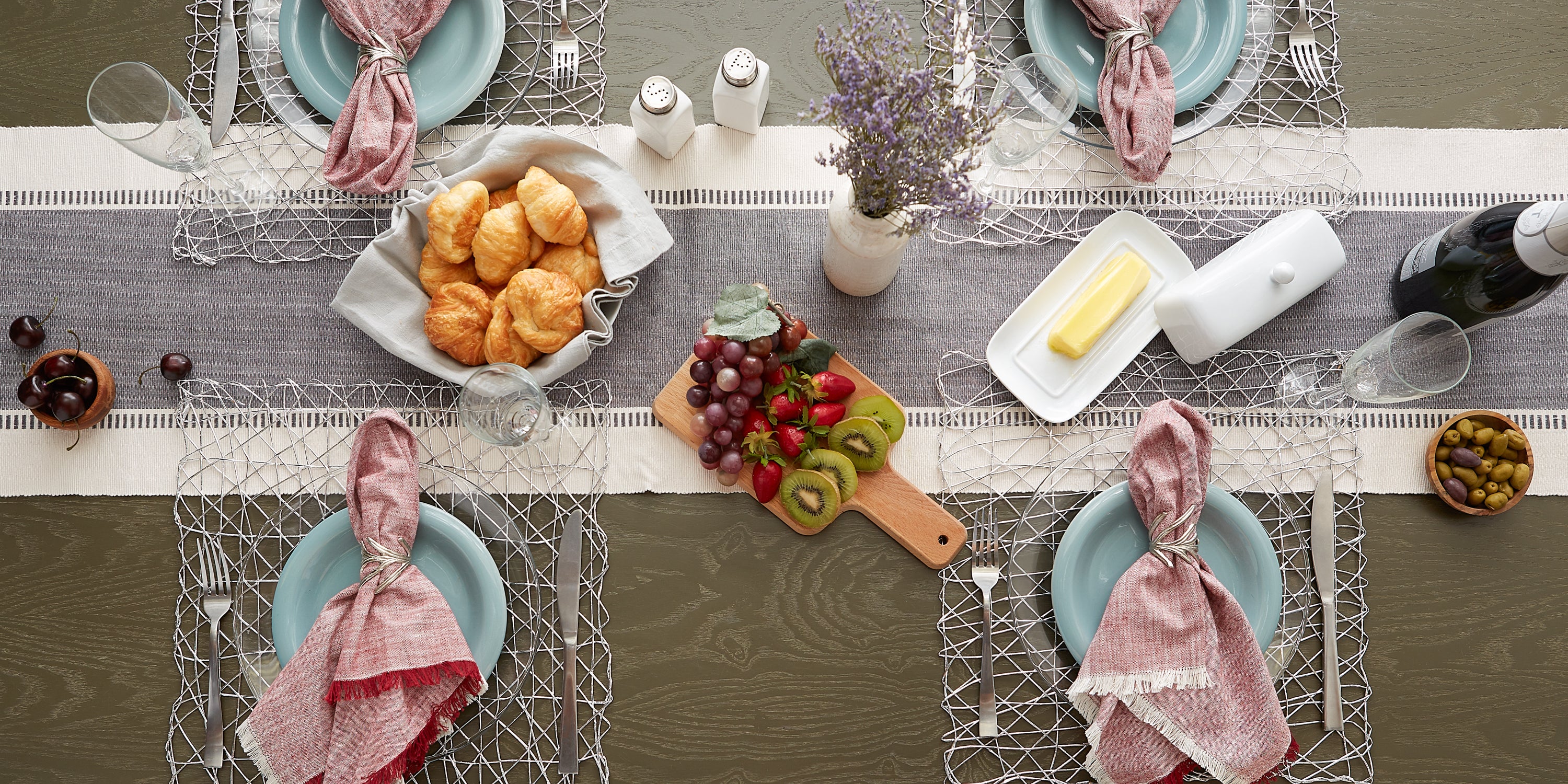 DII Woven Paper Square Placemat 6-Piece Set