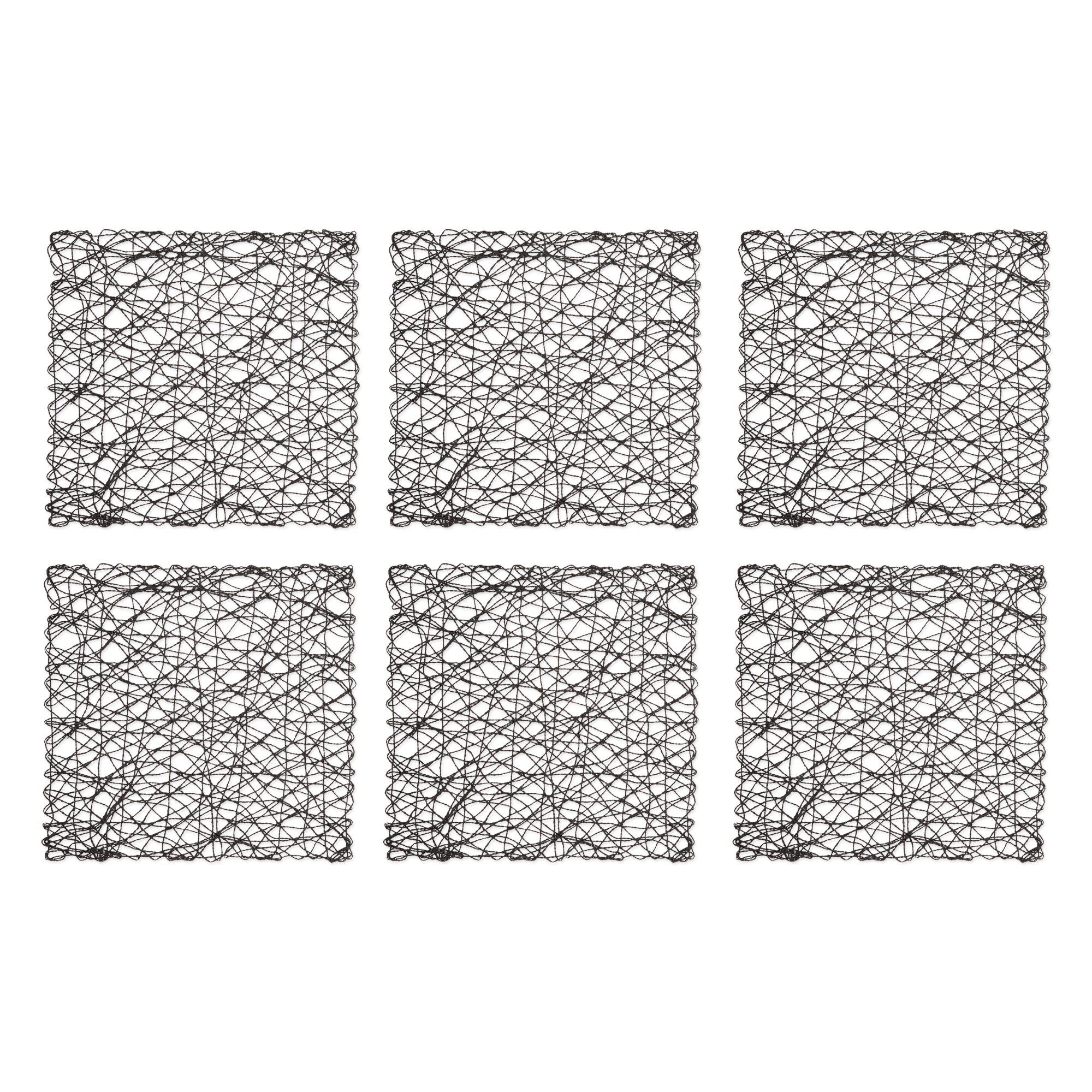 DII Woven Paper Square Placemat 6-Piece Set
