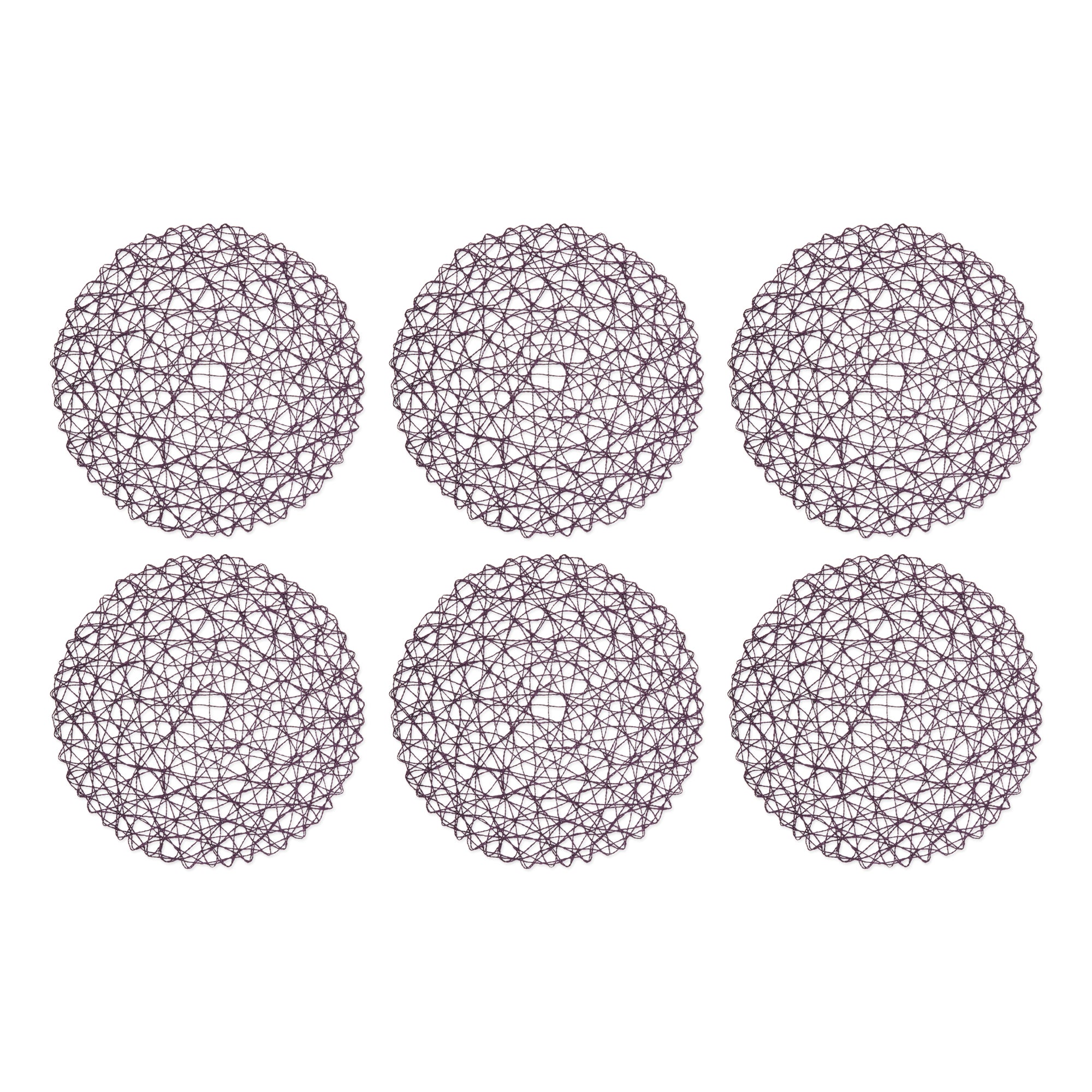 DII Woven Paper Round Placemat 6-Piece Set