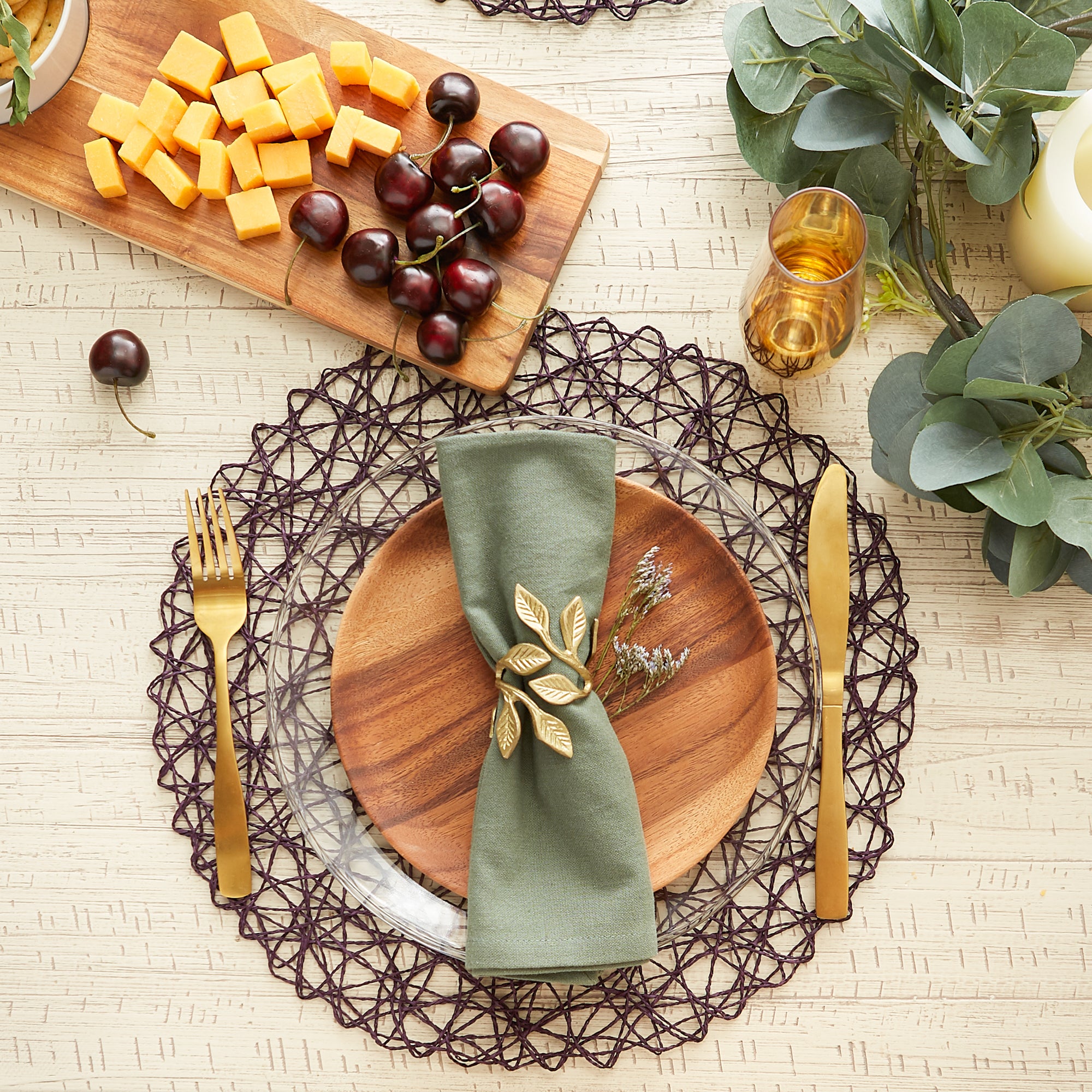 DII Woven Paper Round Placemat 6-Piece Set