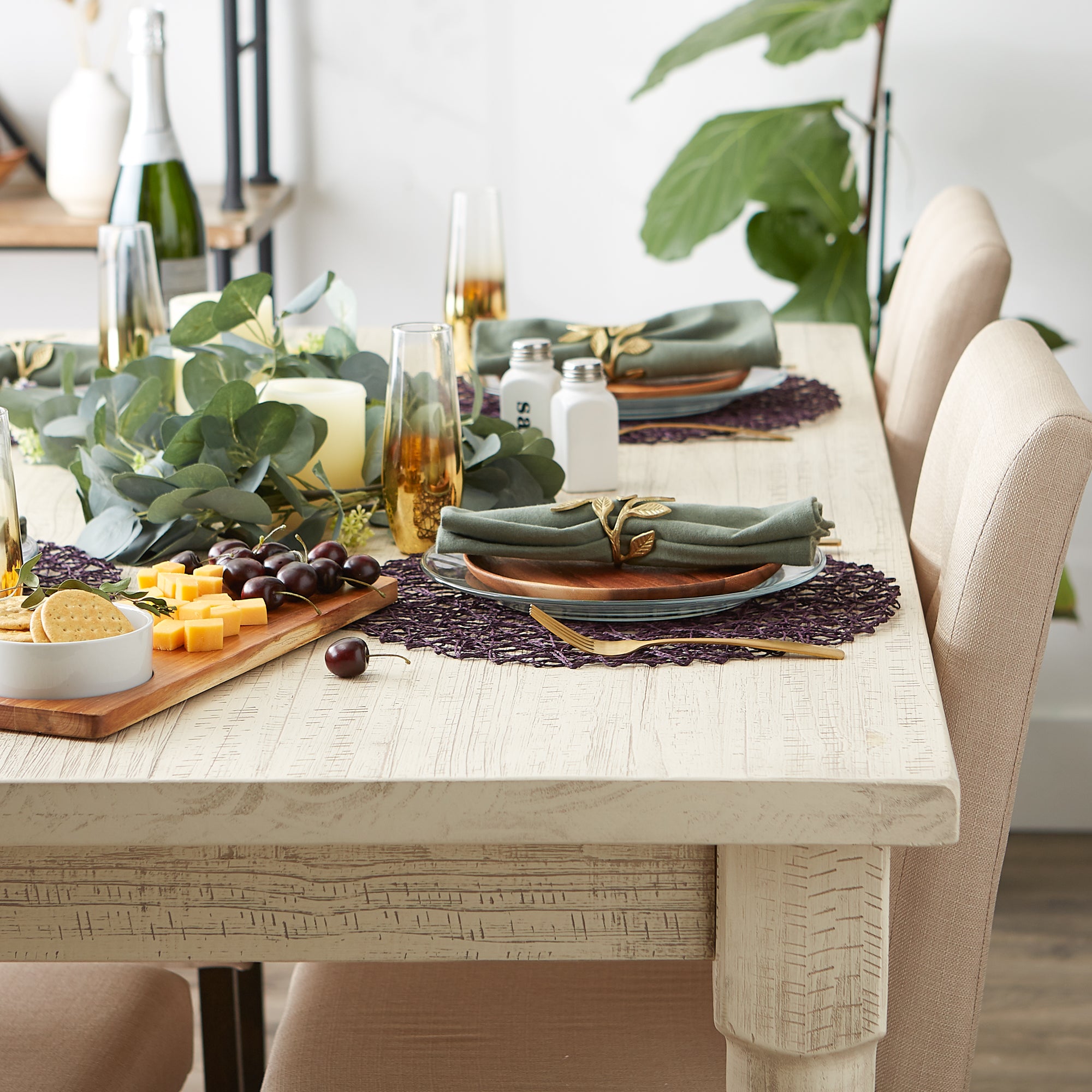 DII Woven Paper Round Placemat 6-Piece Set