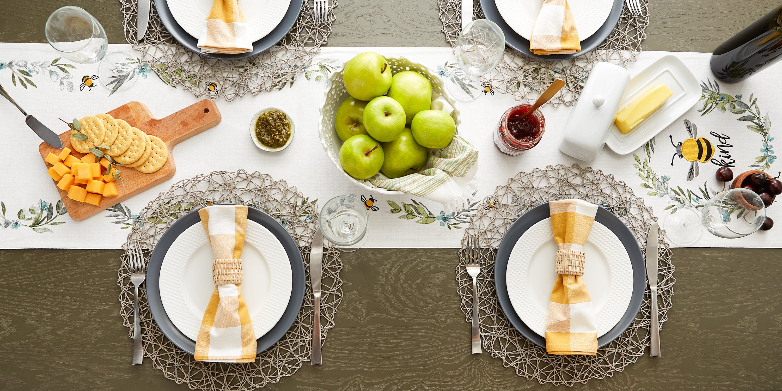 DII Woven Paper Round Placemat 6-Piece Set