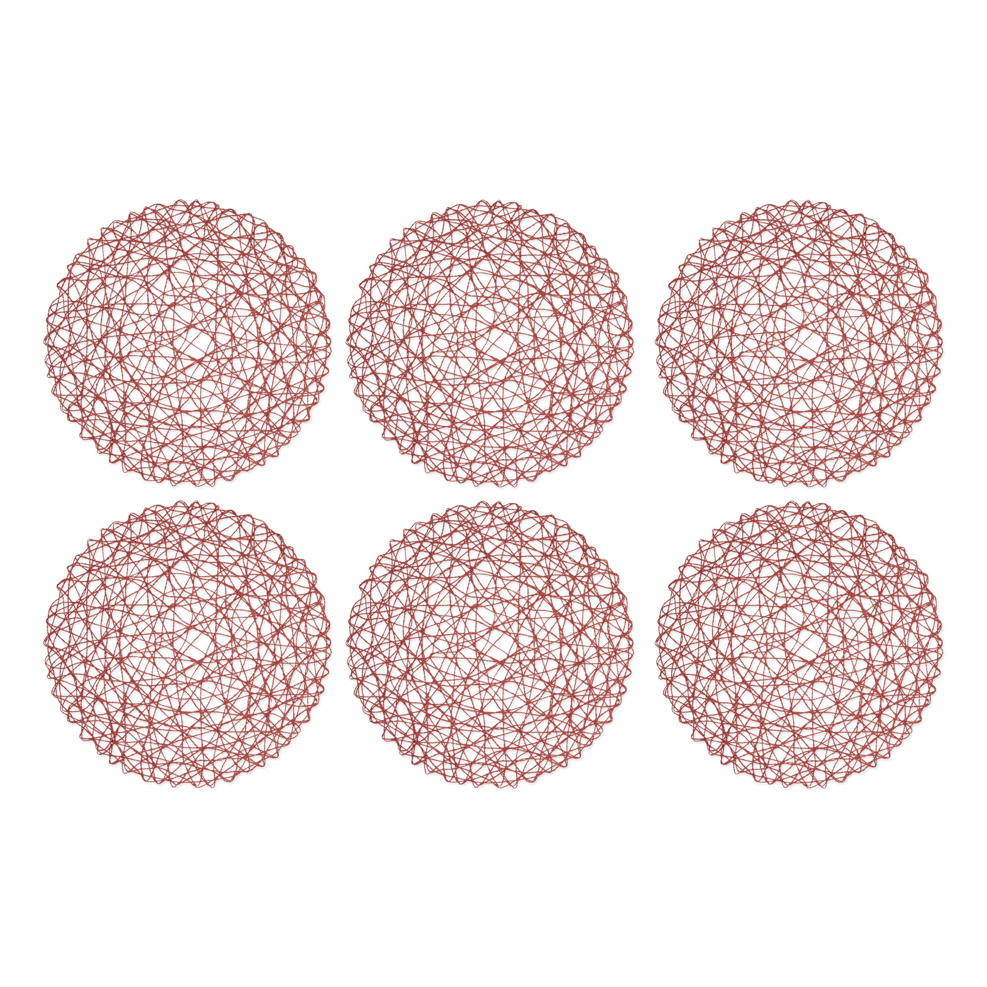 DII Woven Paper Round Placemat 6-Piece Set