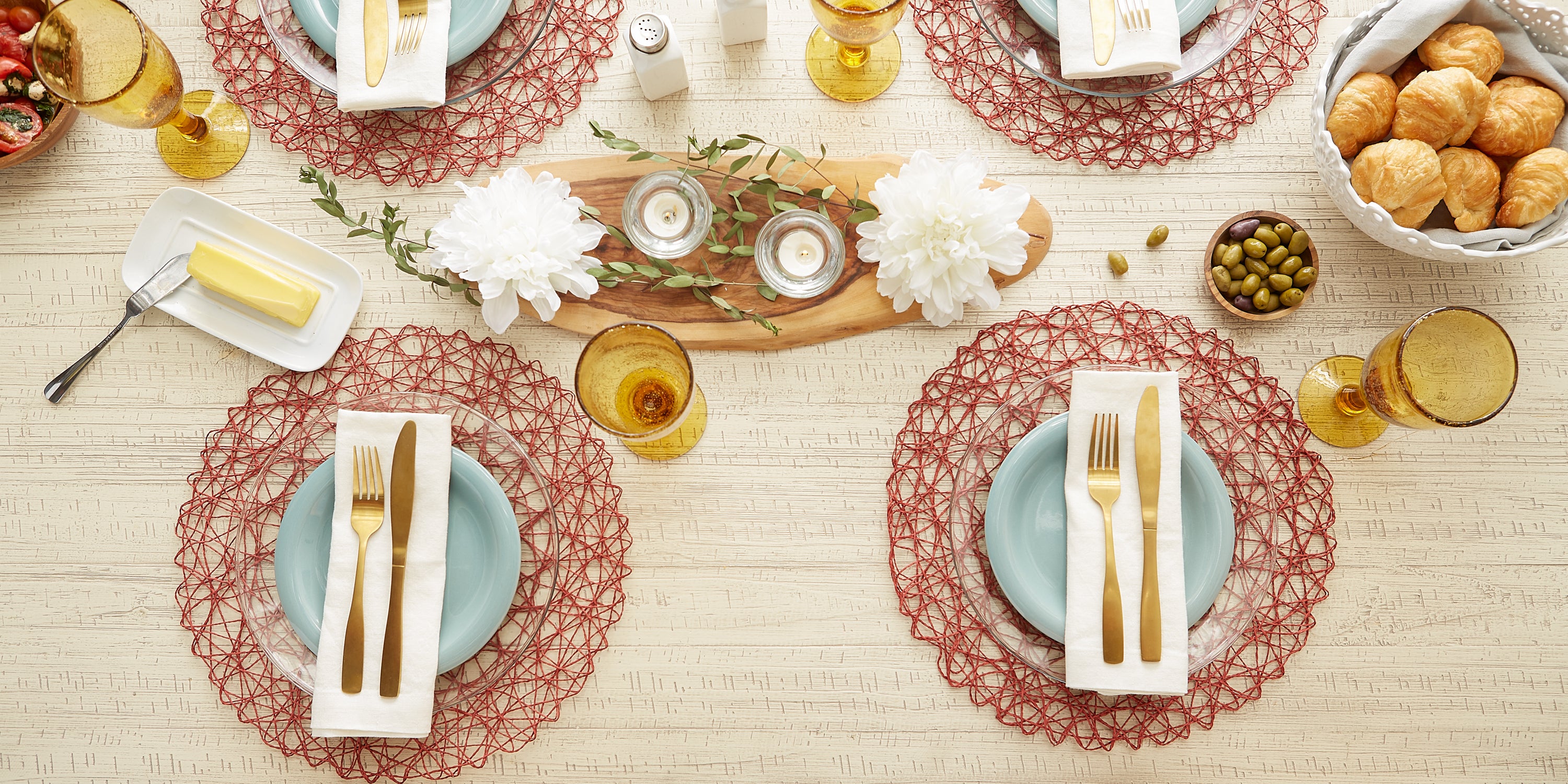 DII Woven Paper Round Placemat 6-Piece Set