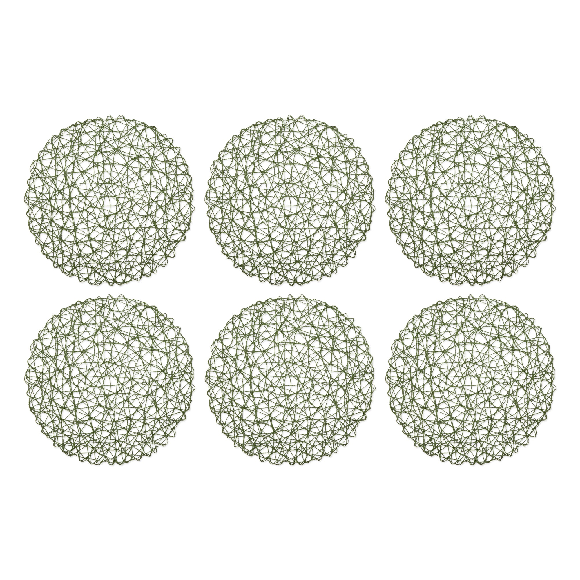 DII Woven Paper Round Placemat 6-Piece Set