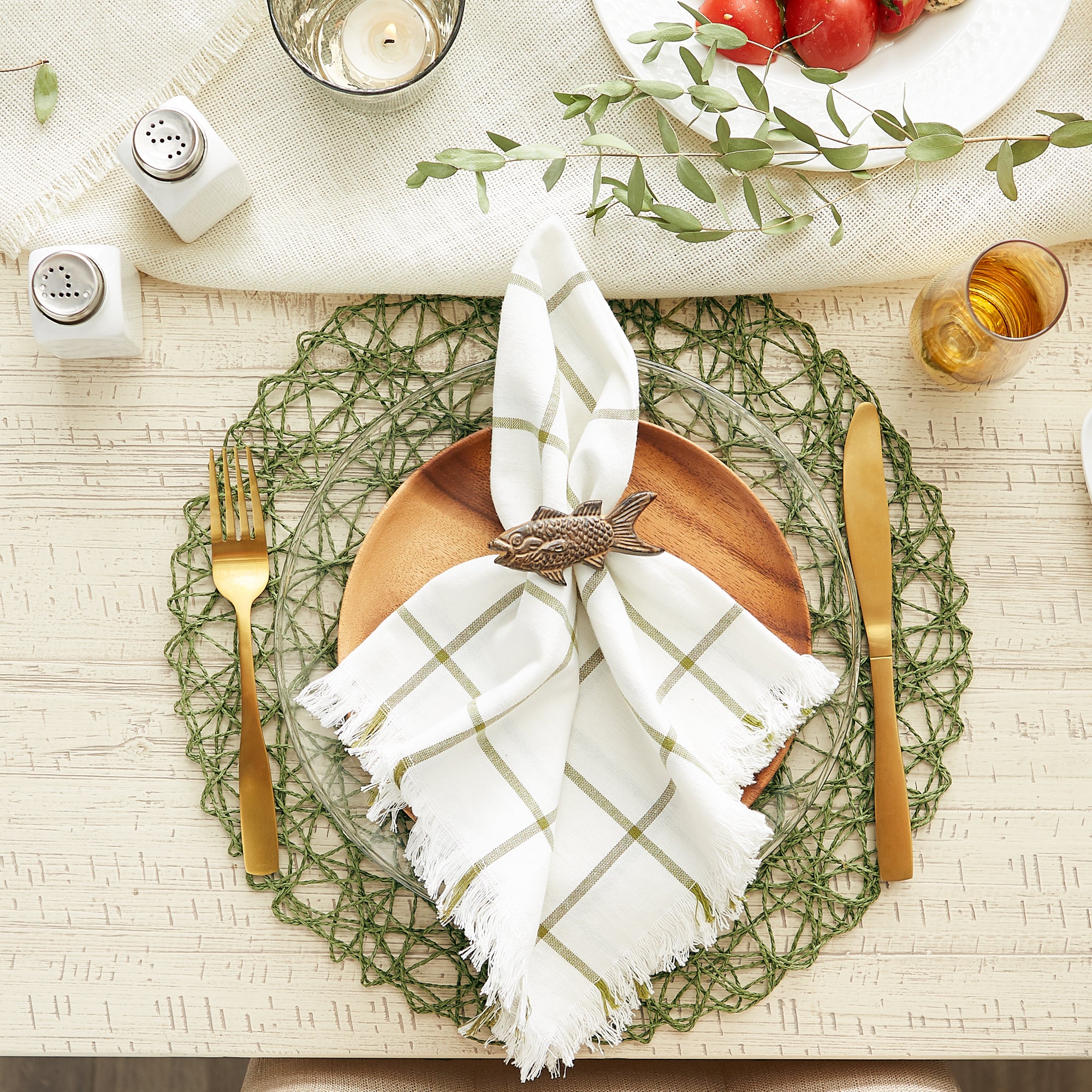 DII Woven Paper Round Placemat 6-Piece Set