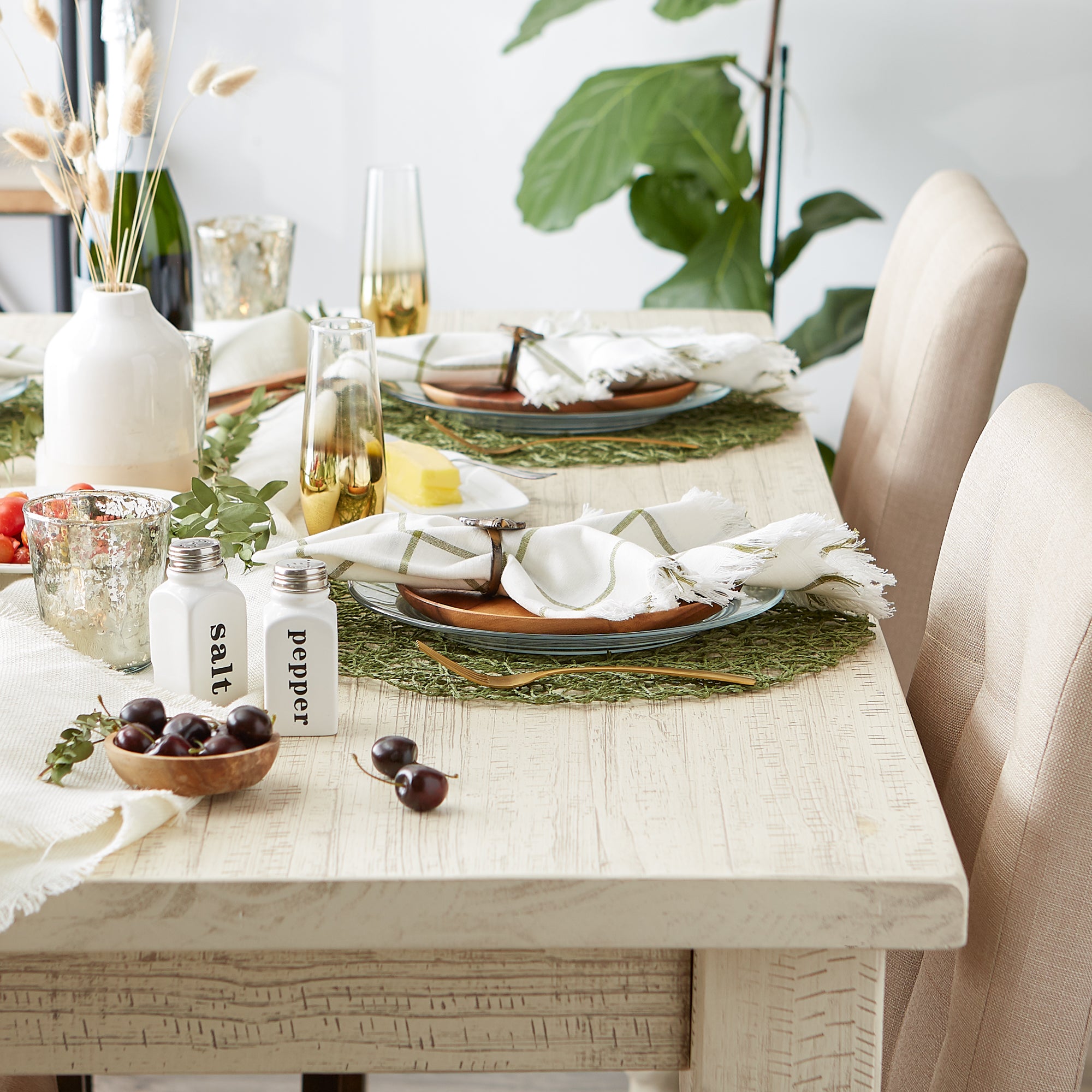 DII Woven Paper Round Placemat 6-Piece Set