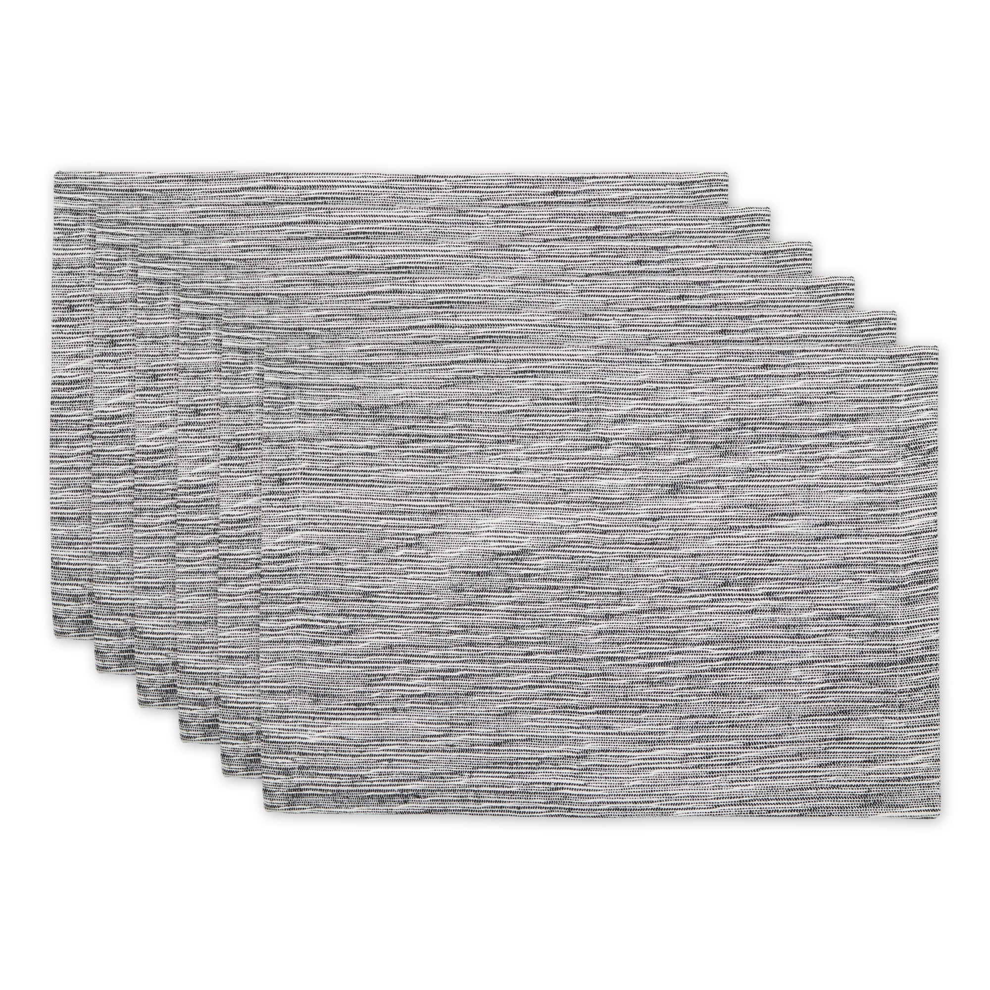 DII Recycled Cotton Slubby Rib Placemat 6-Piece Set