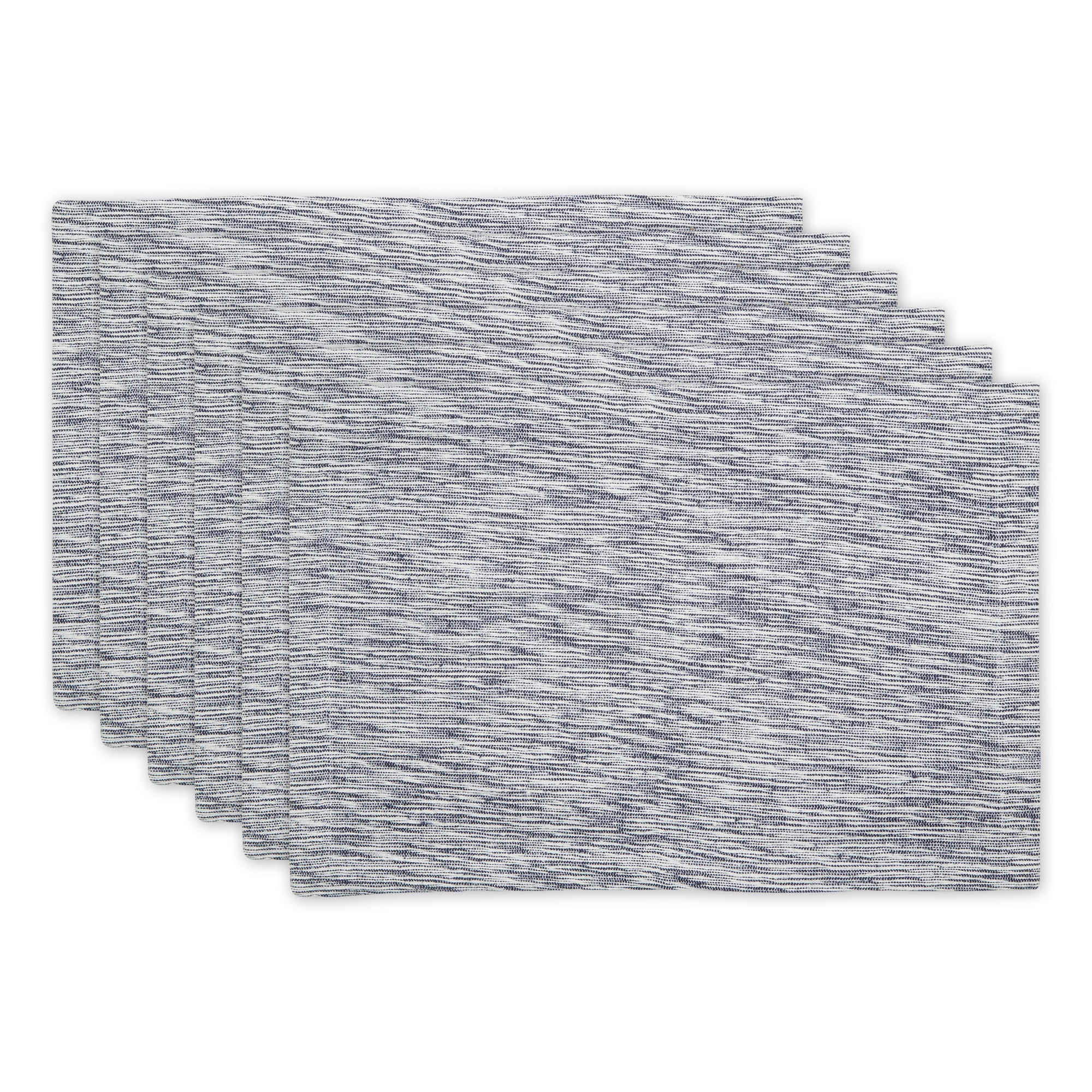 DII Recycled Cotton Slubby Rib Placemat 6-Piece Set