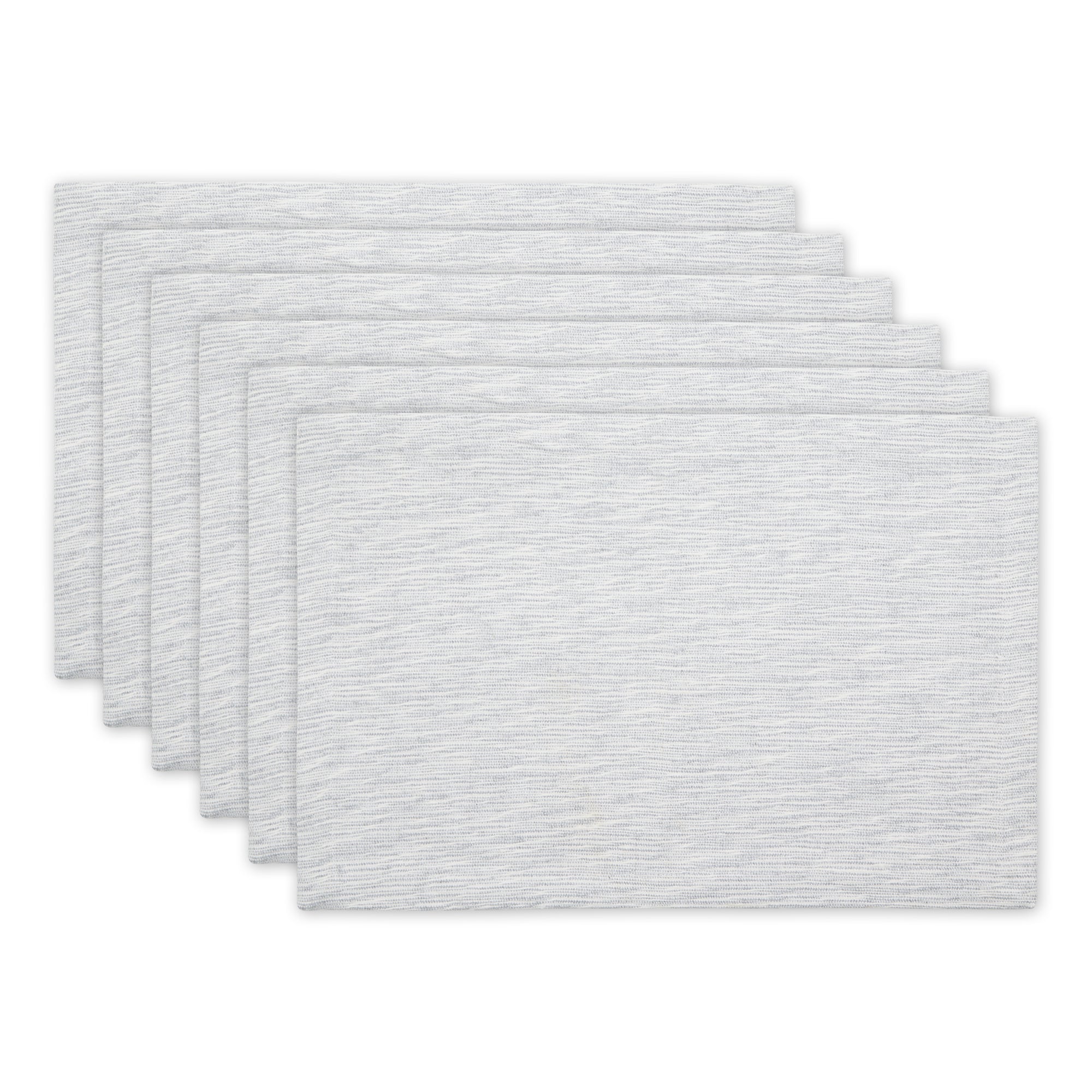 DII Recycled Cotton Slubby Rib Placemat 6-Piece Set