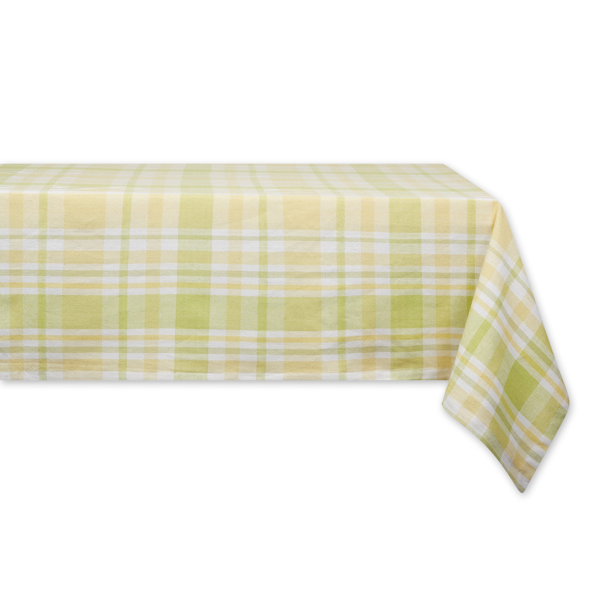 DII Lemon Bliss Plaid Farmhouse Cotton Tablecloth