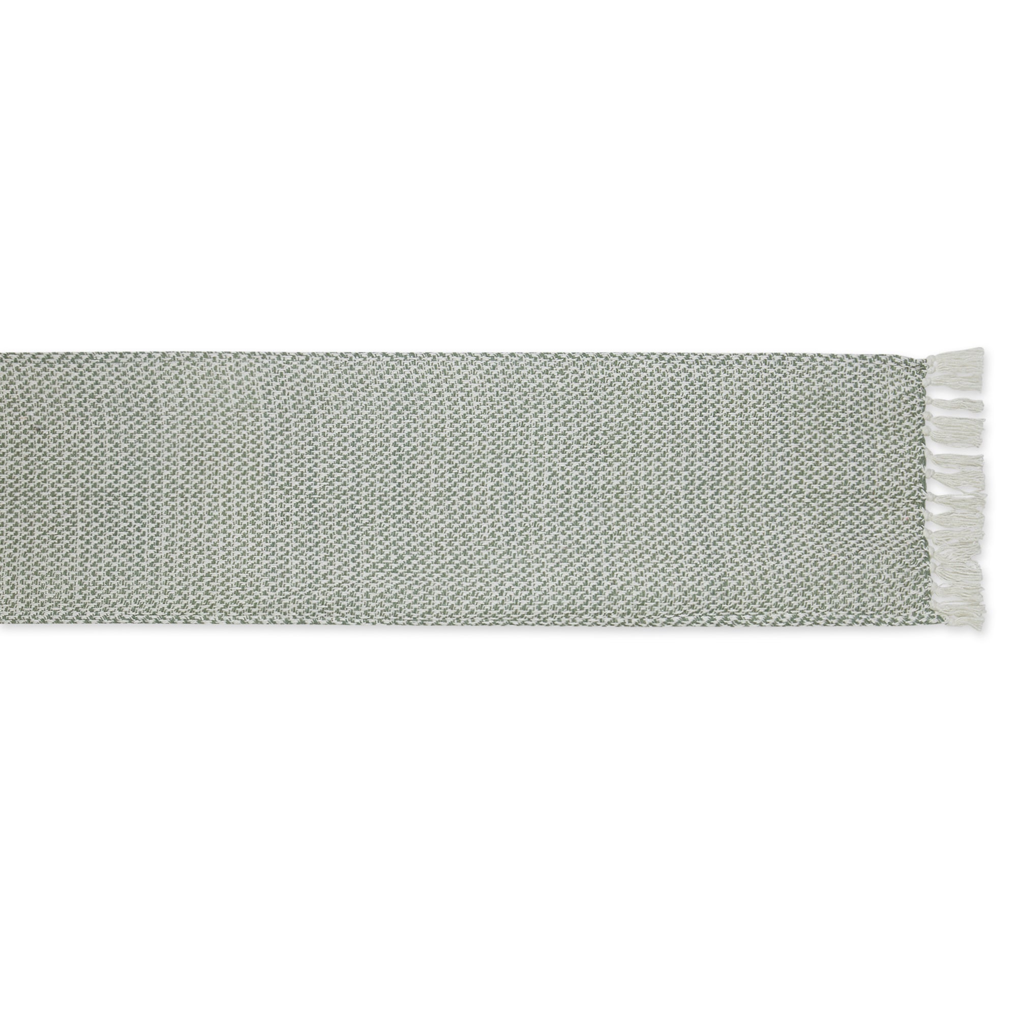 DII Woven Jacquard Fringe Cotton Table Runner