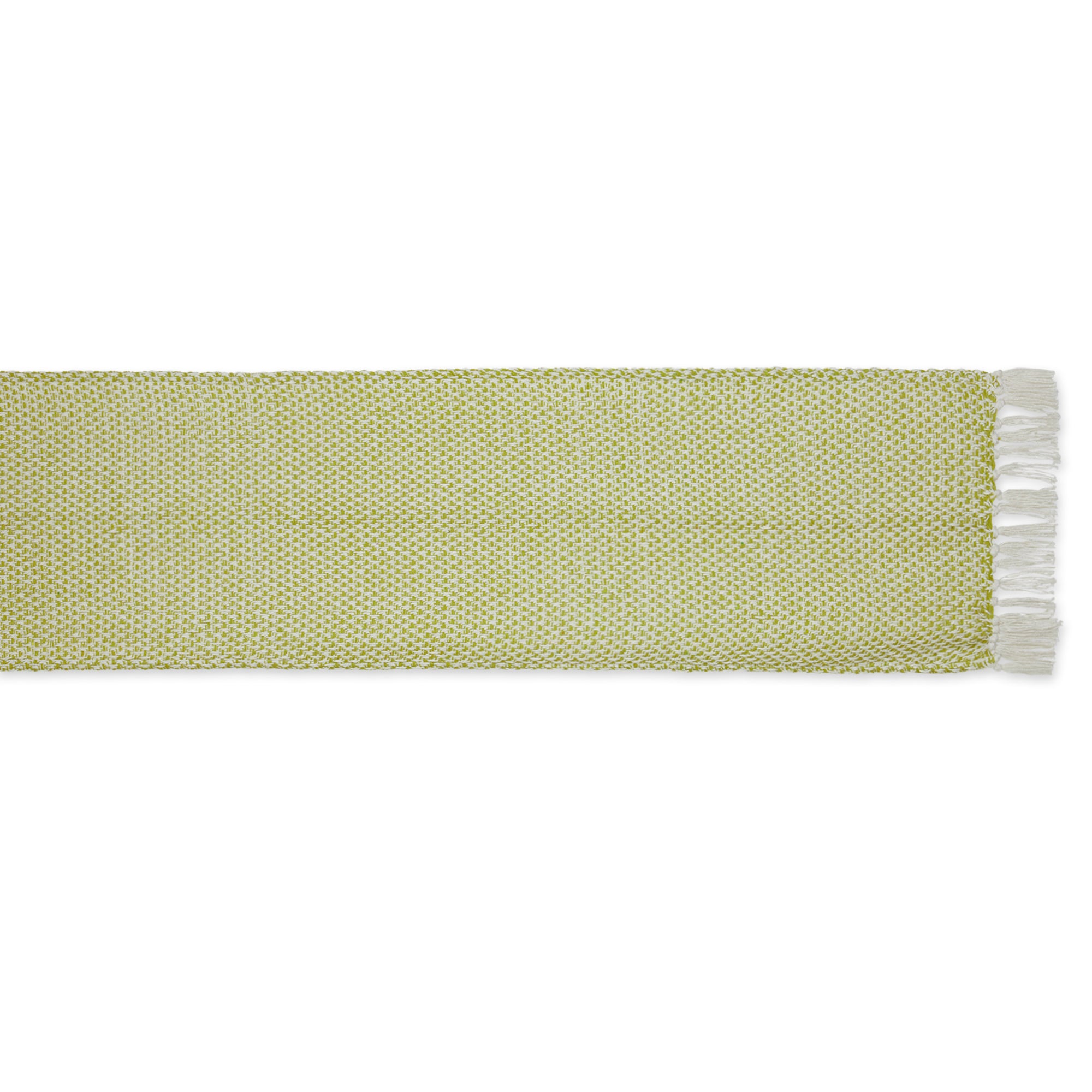 DII Woven Jacquard Fringe Cotton Table Runner