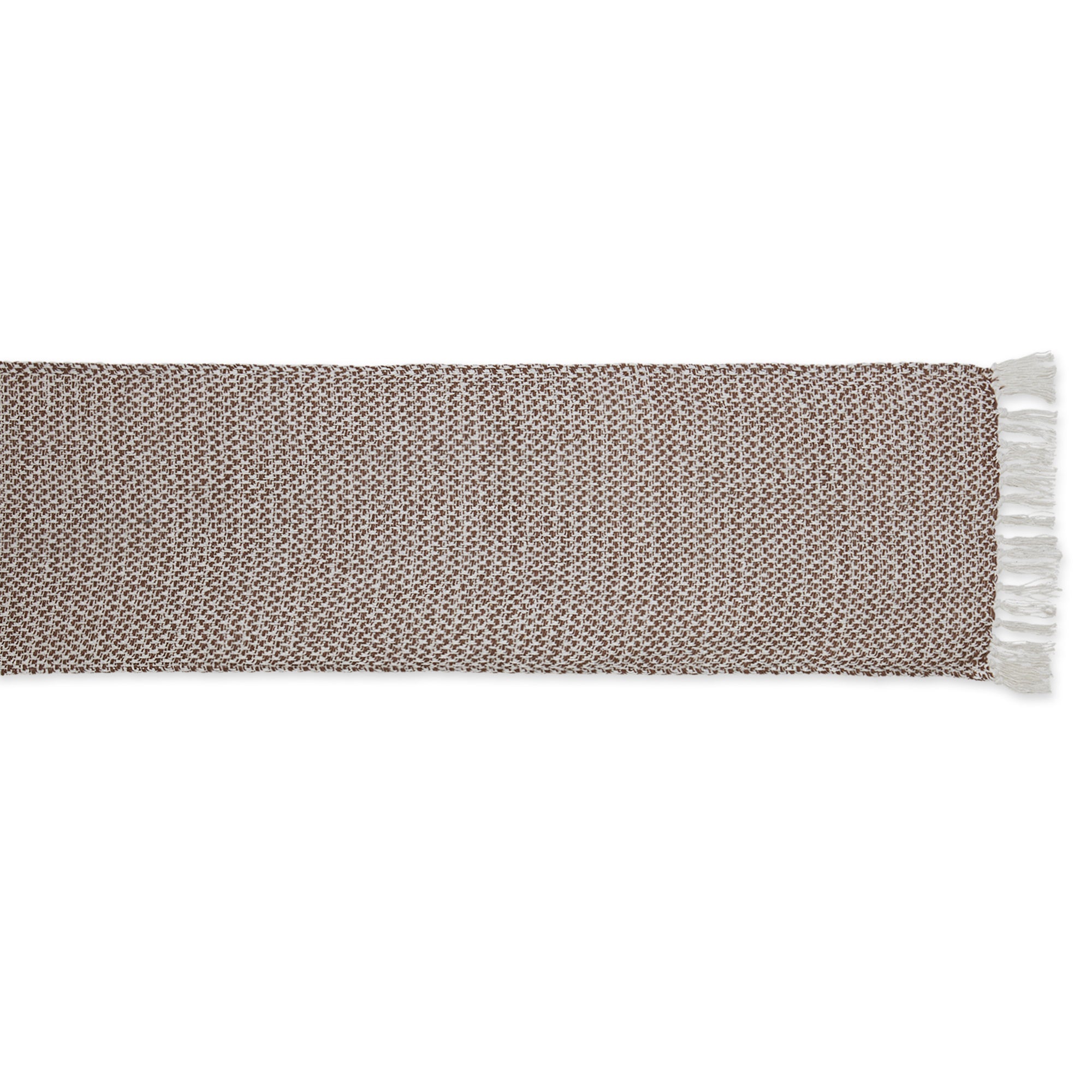 DII Woven Jacquard Fringe Cotton Table Runner