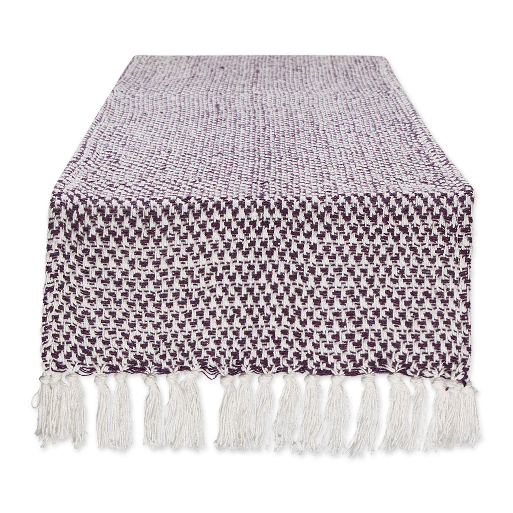 DII Woven Jacquard Fringe Cotton Table Runner