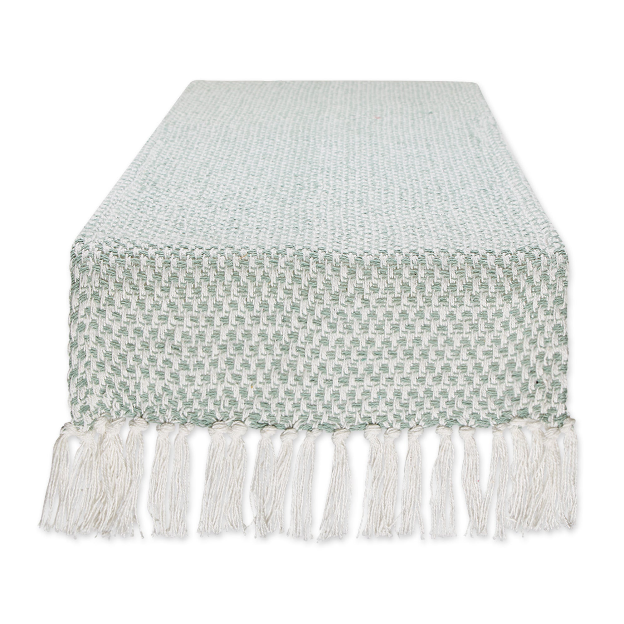DII Woven Jacquard Fringe Cotton Table Runner