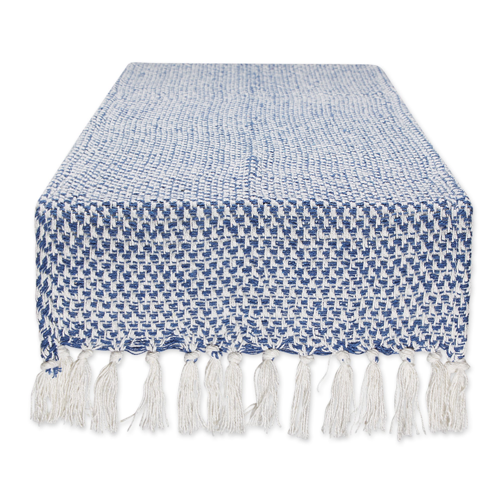 DII Woven Jacquard Fringe Cotton Table Runner