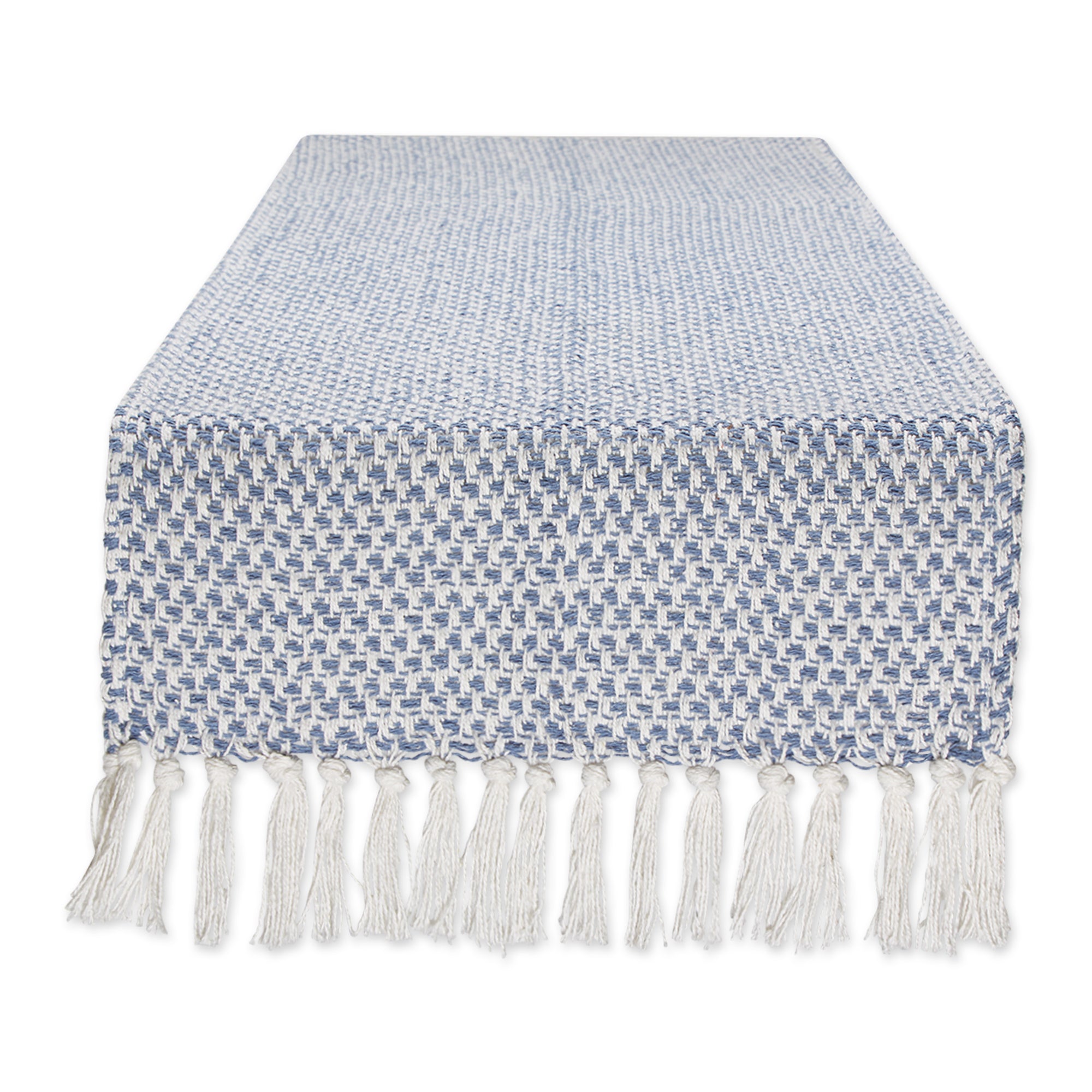 DII Woven Jacquard Fringe Cotton Table Runner